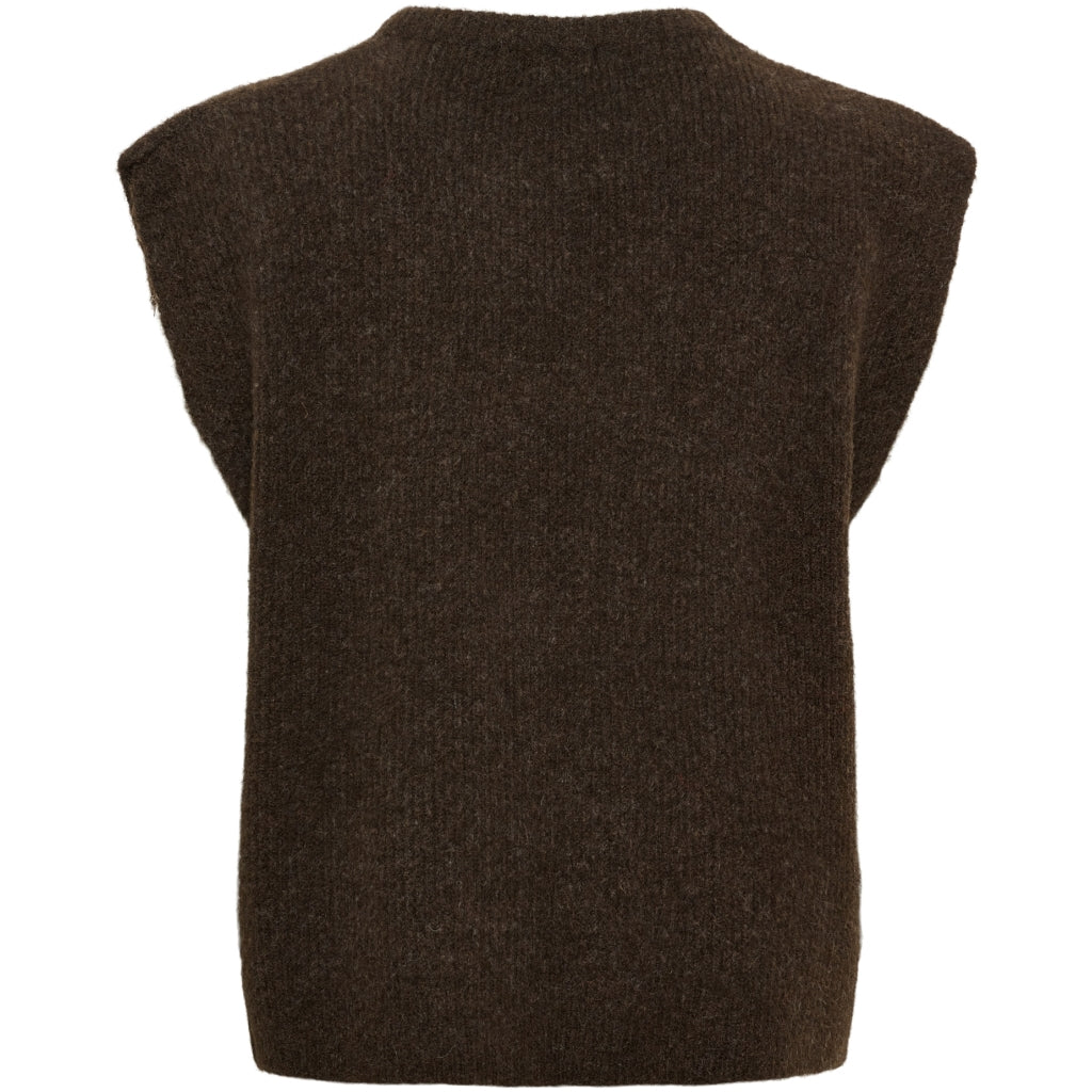 Celestia Knit Vest - Brown