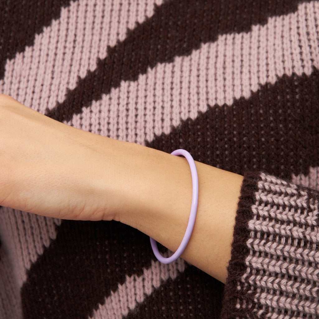 Colour bangle bracelet purple