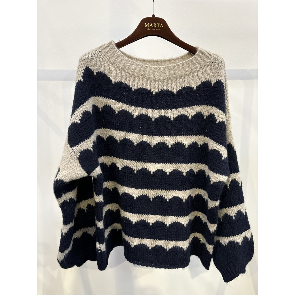 Constance knit blue / beige