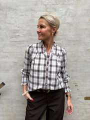 Camisa Big Check Blouse - Off White