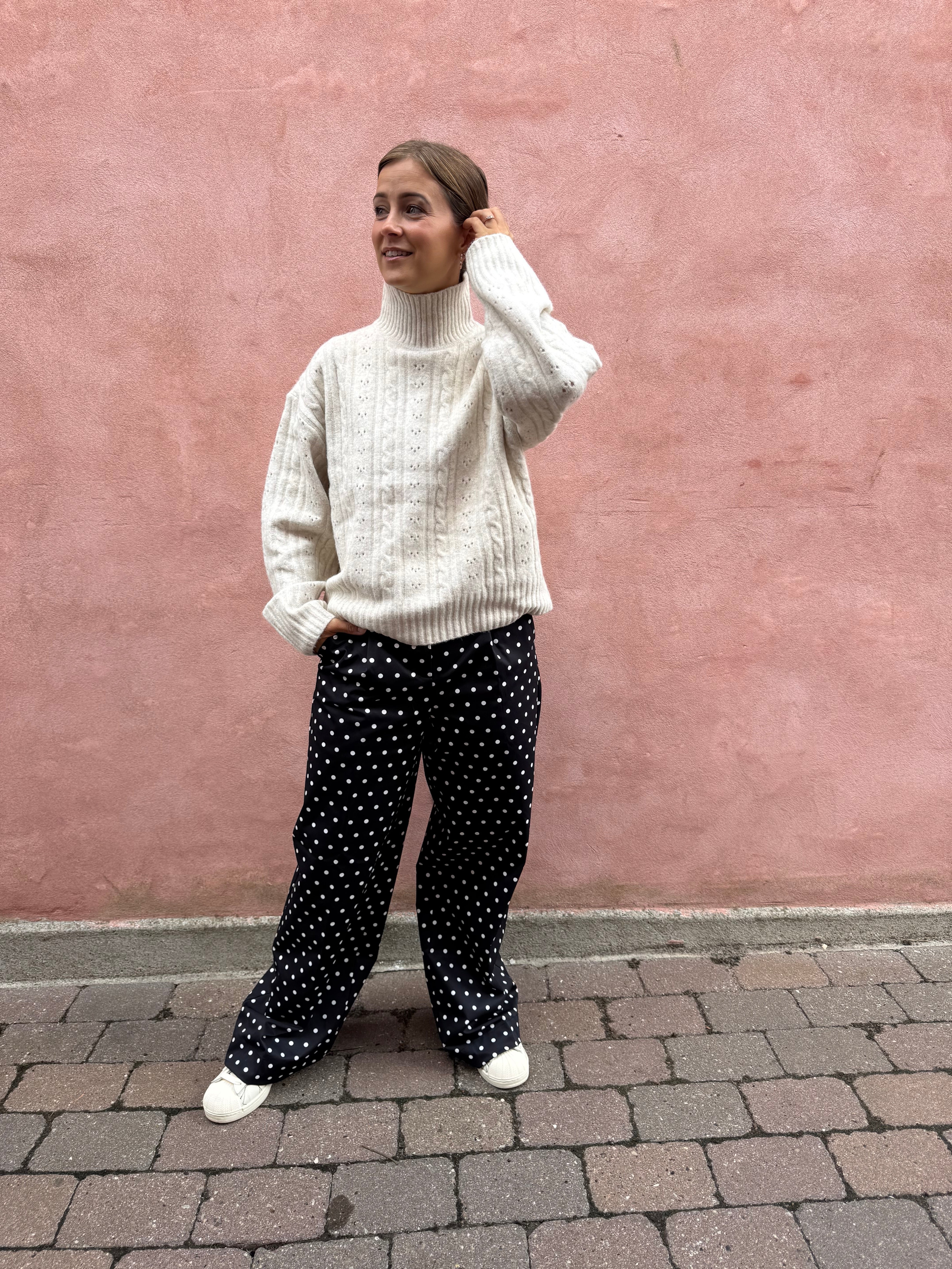 Anda Cable Knit Blouse - Ivory