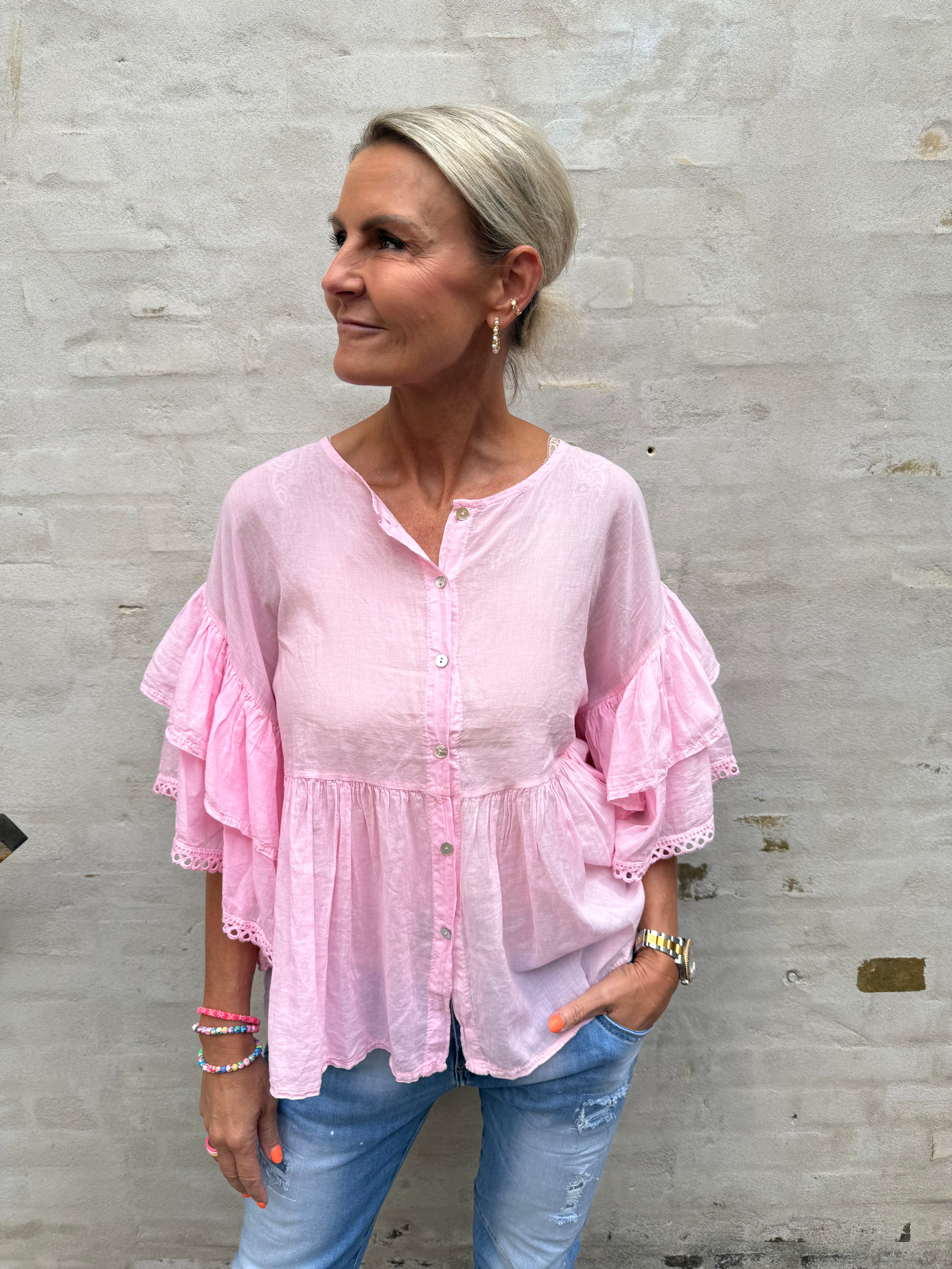 Rosita Skjorte bluse - Pink