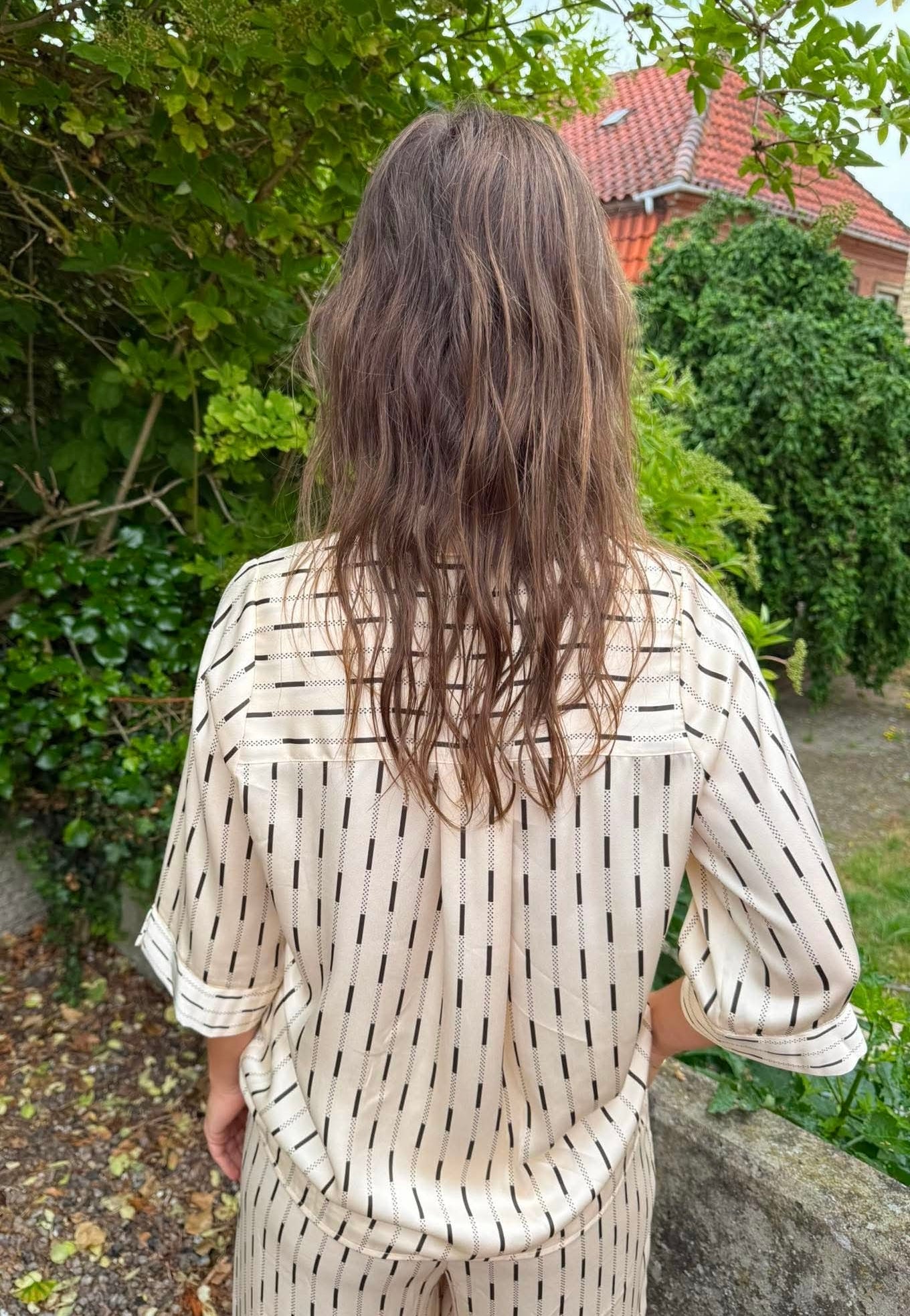 Camile Print Blouse - Creme