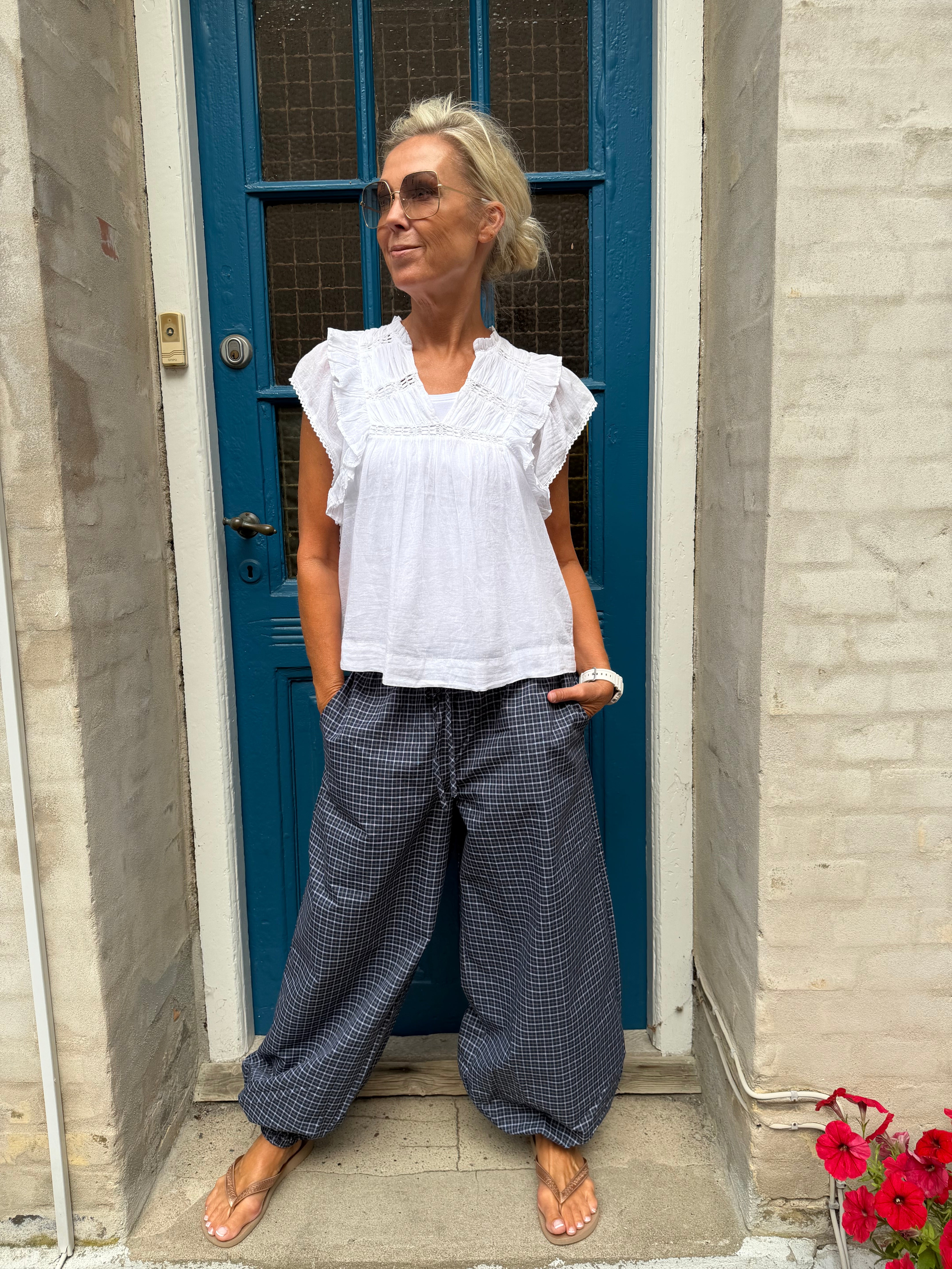 Jayla S Voile Topp - Vit
