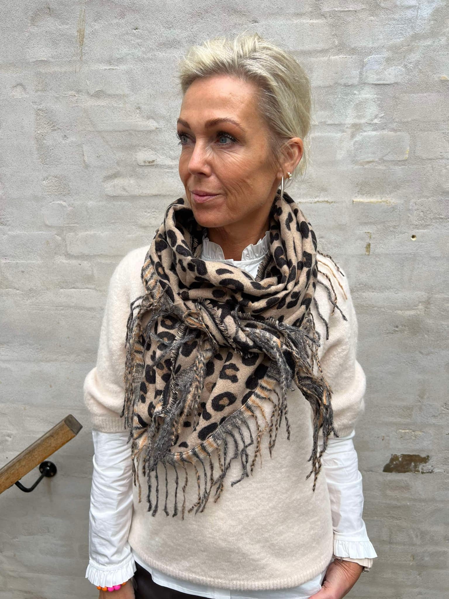 Rosalia lux scarf taupe