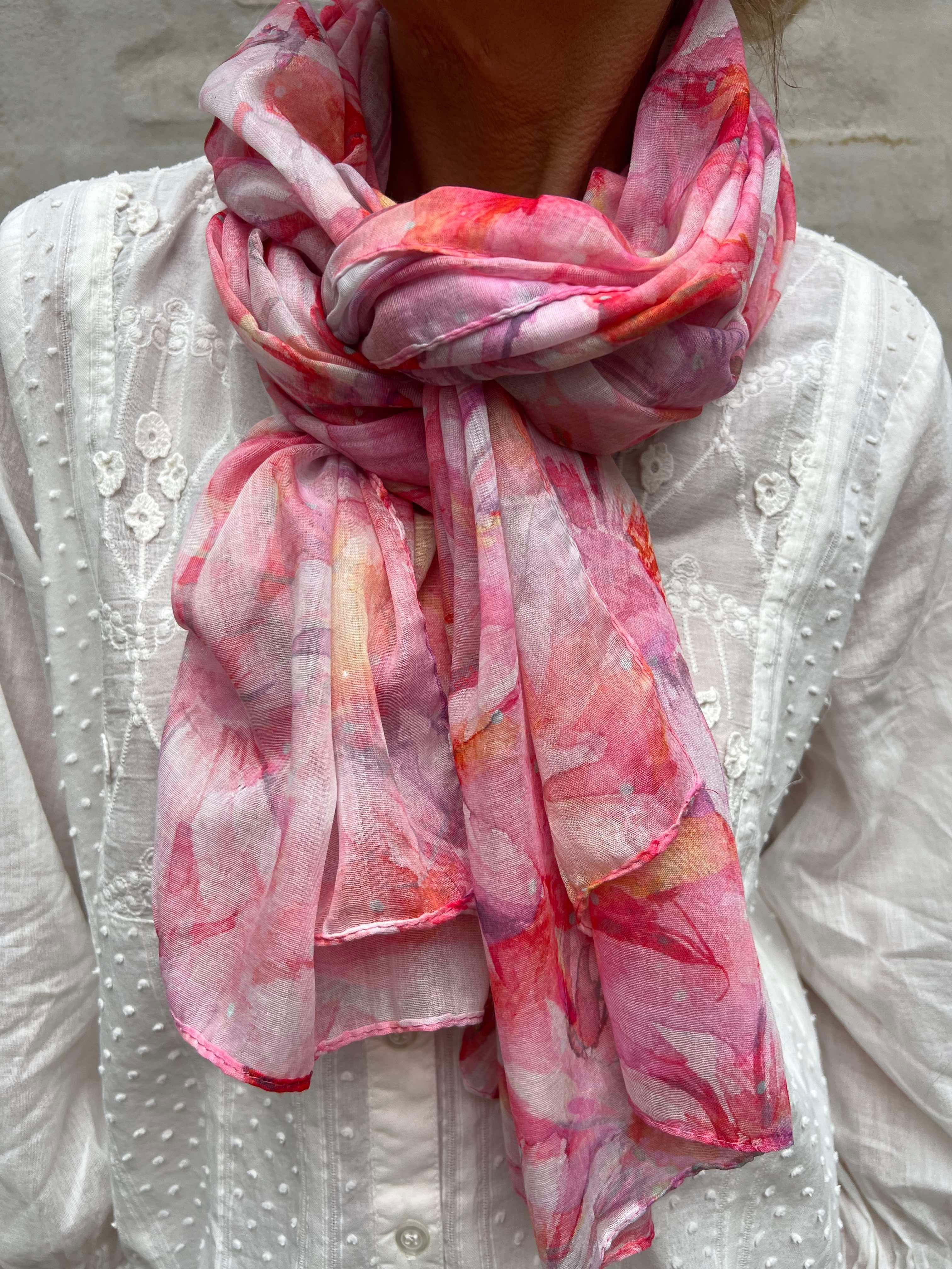 Daisy scarf pink