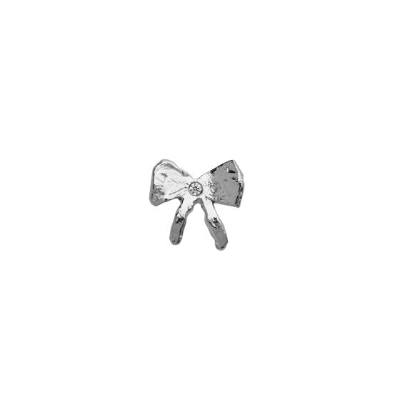 Petit bow earring with stone