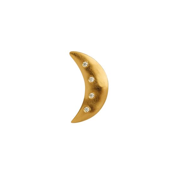 Bella moon earring with four stones