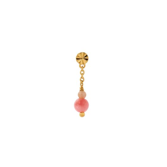 Tres petit etoile earring with coral