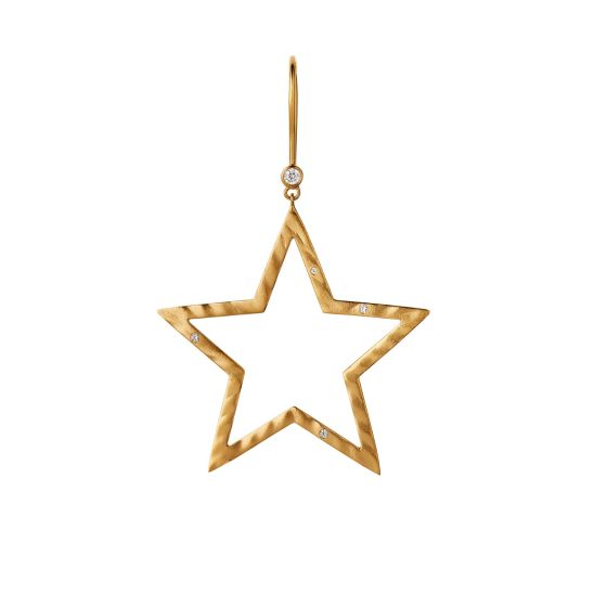 Shining star earring gold