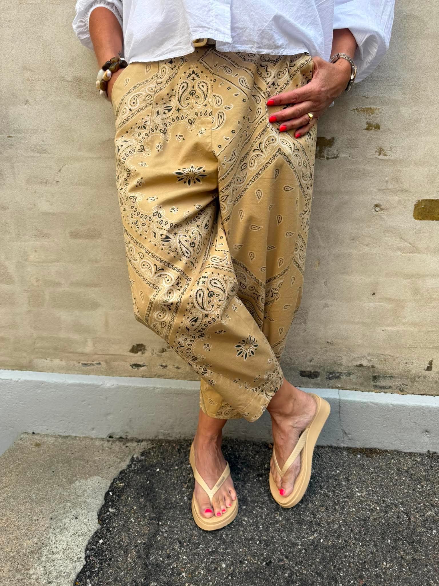 Bandana Pants - Beige