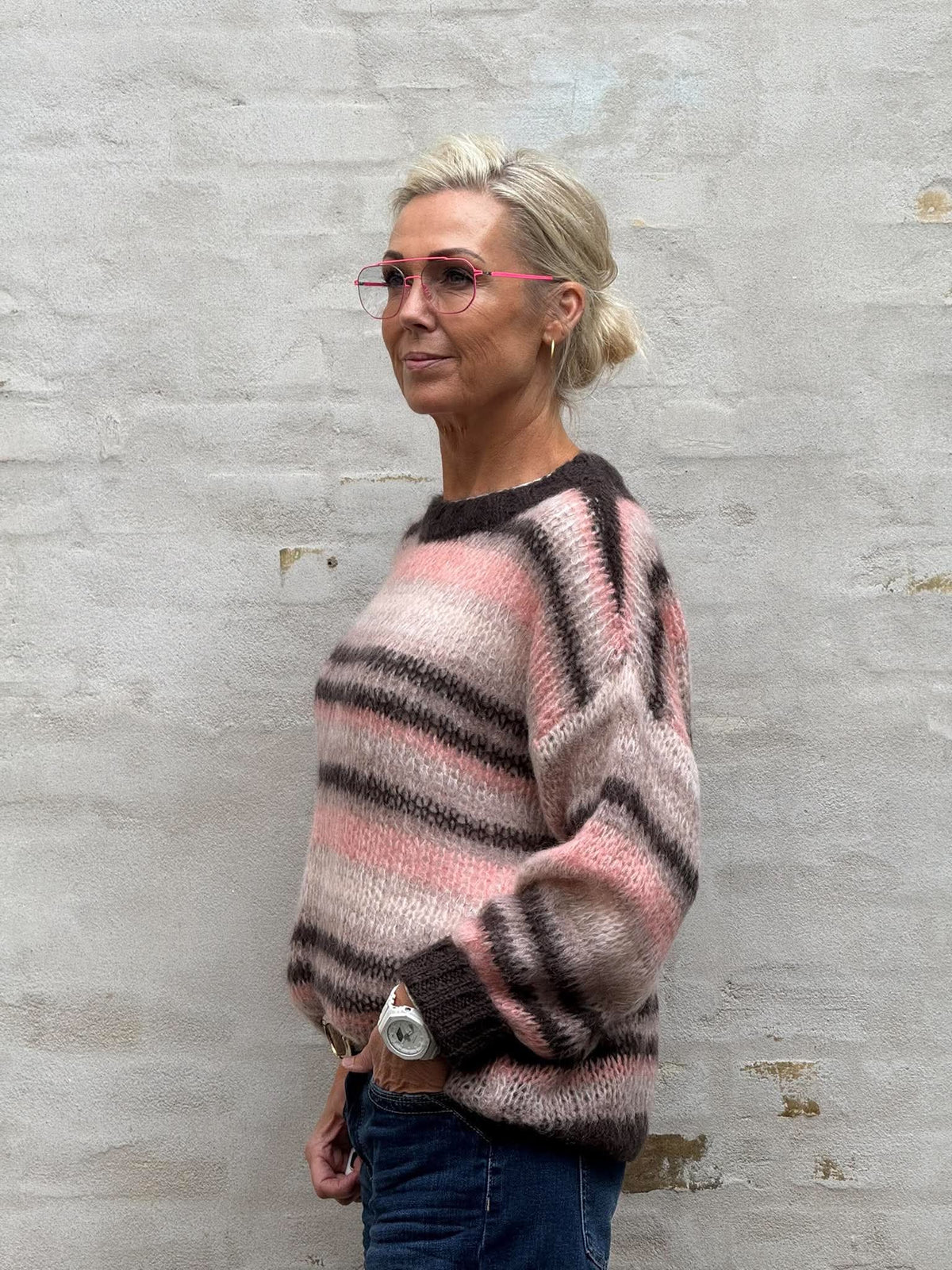 ALANA striped jumper - Striped Rose