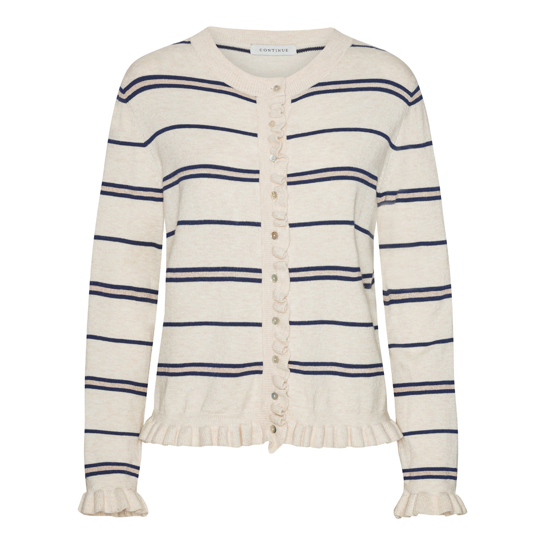 Sisse Cardigan Navy Blue Stripe