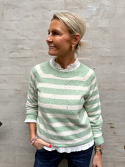 DOFFY O-NECK BLOUSE - Mistletoe/Birch