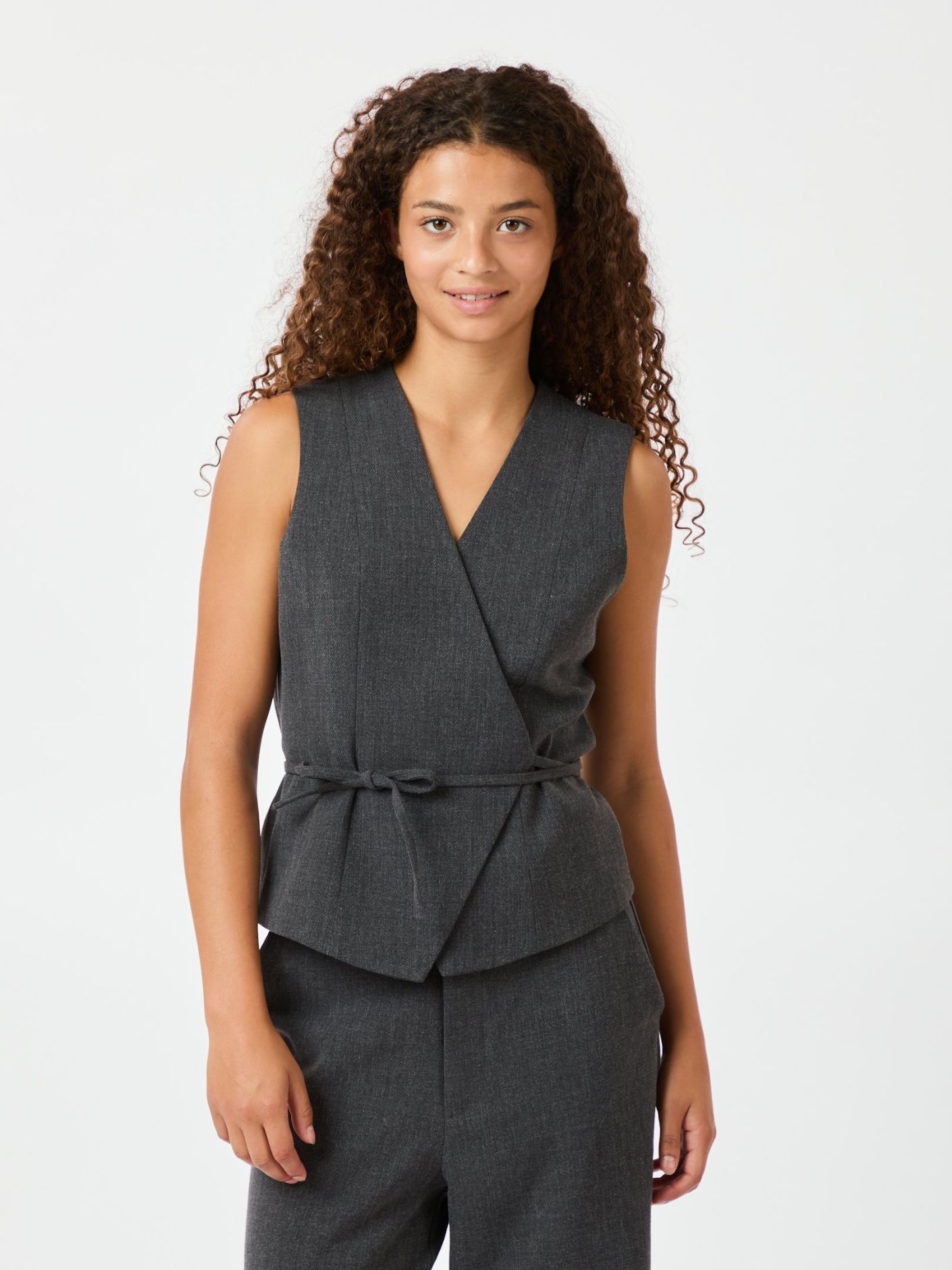 Samara wrap waistcoat antracit