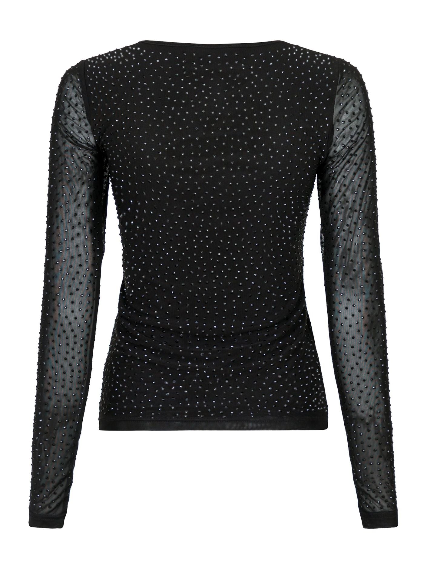 Basira stone mesh blouse black