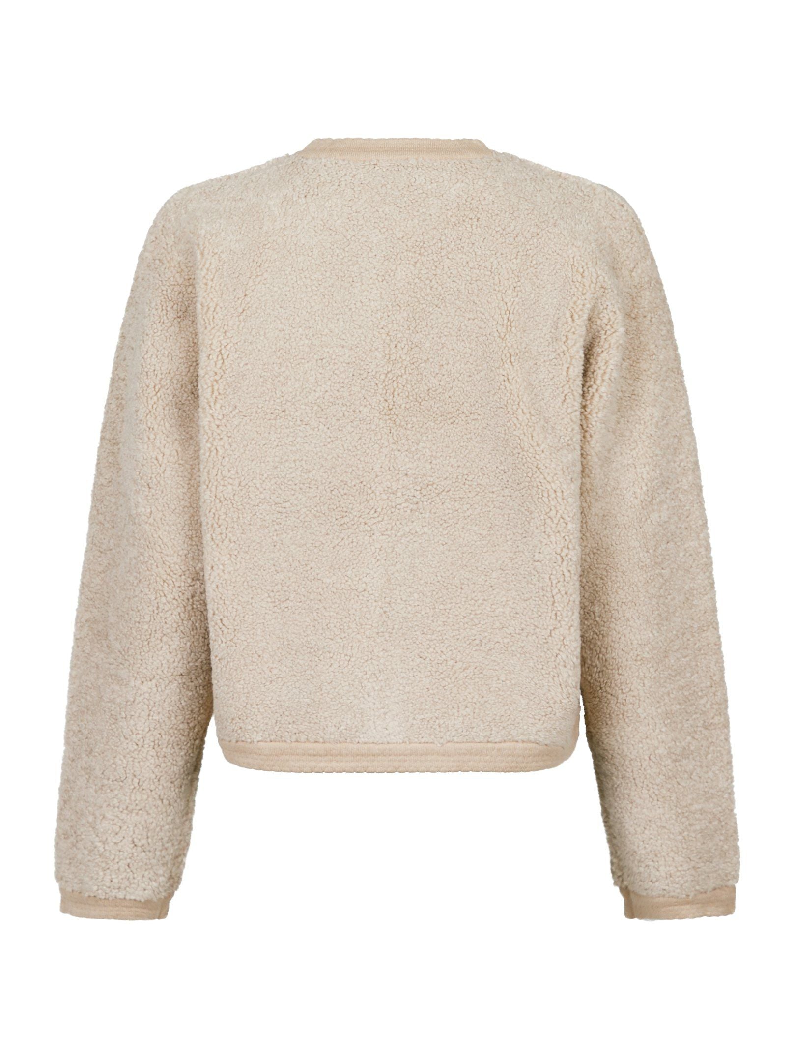 Limo fluffy knit cardigan sand