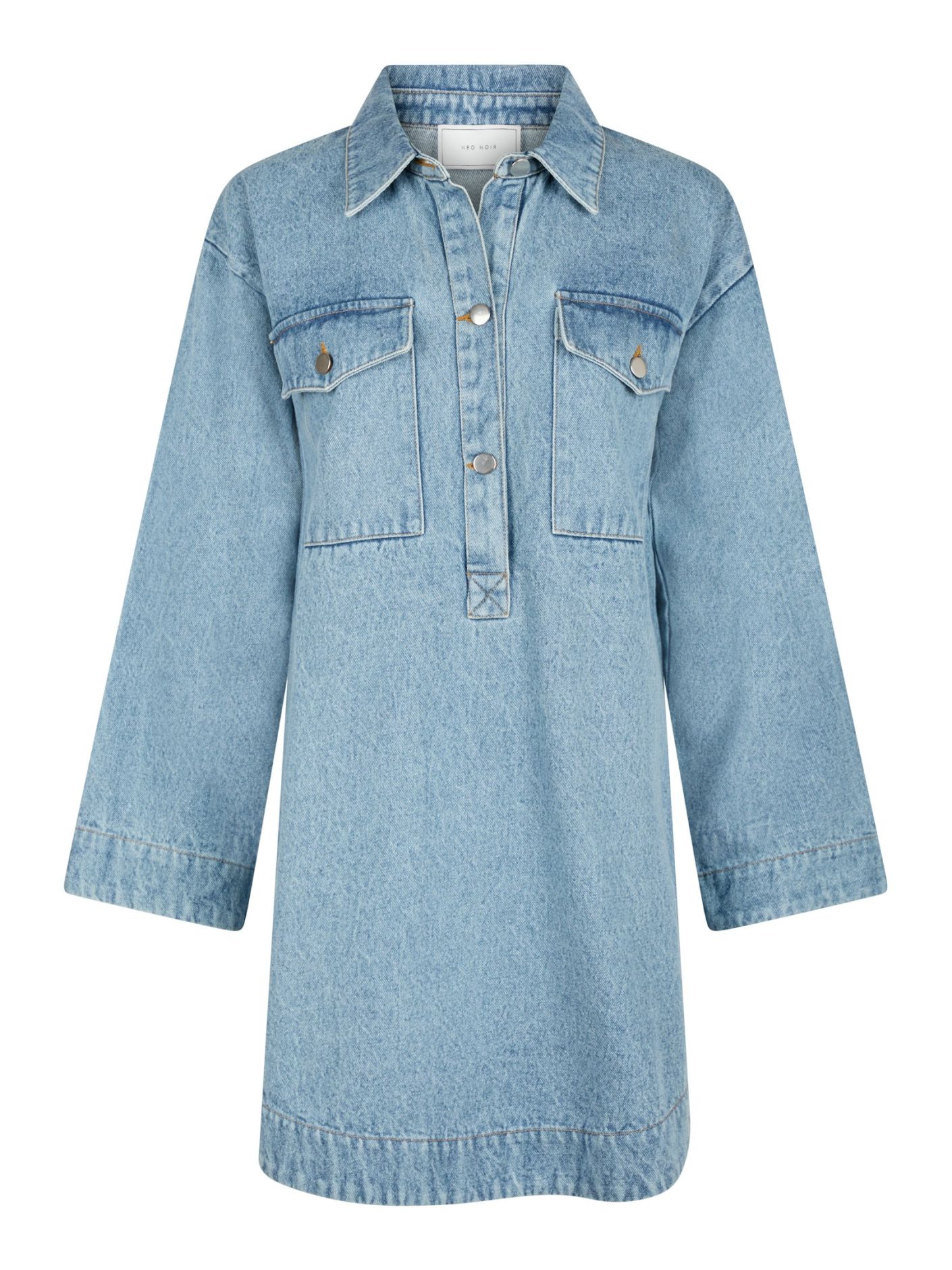 Paras denim dress smoke blue