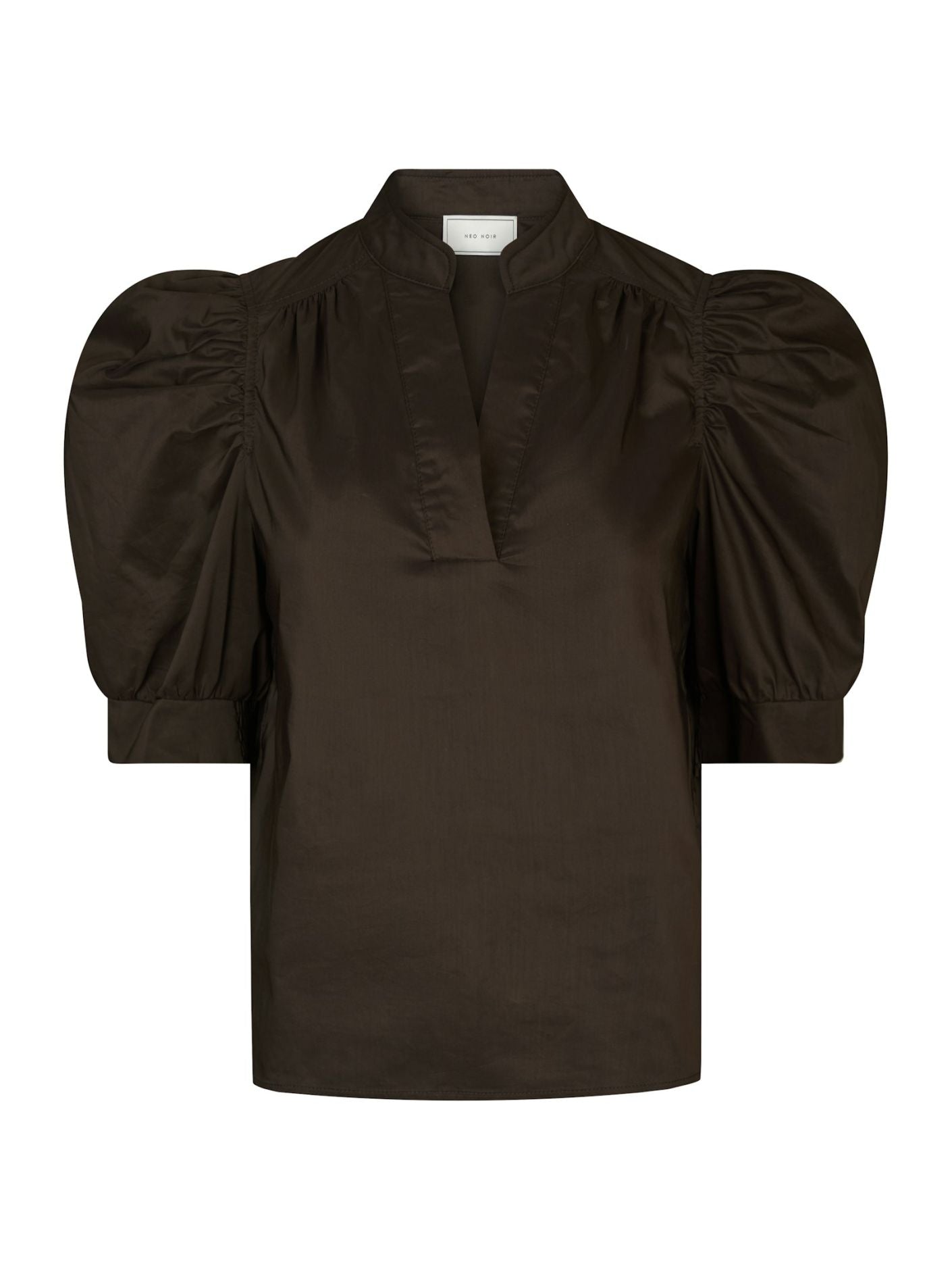 Roella Poplin Blouse Chocolate brown