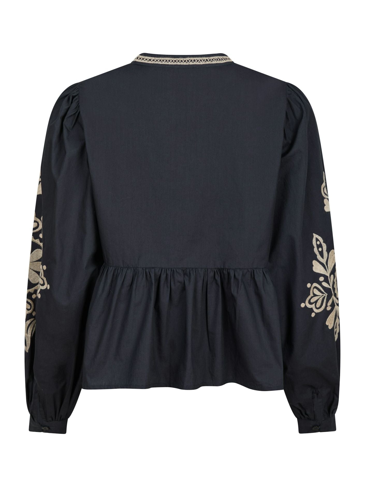 Ginia emb blouse navy