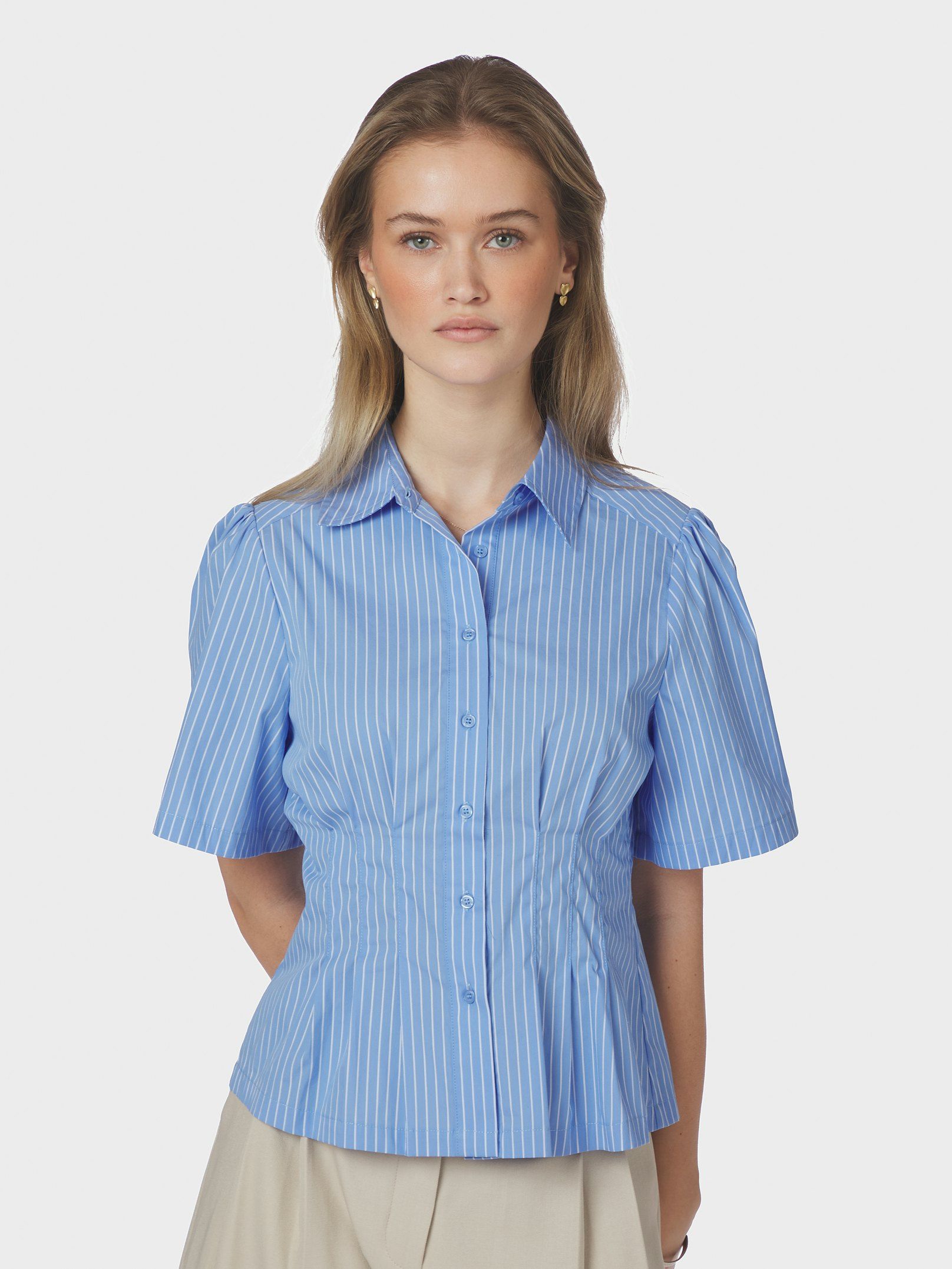 Roella Poplin Blus - Vit