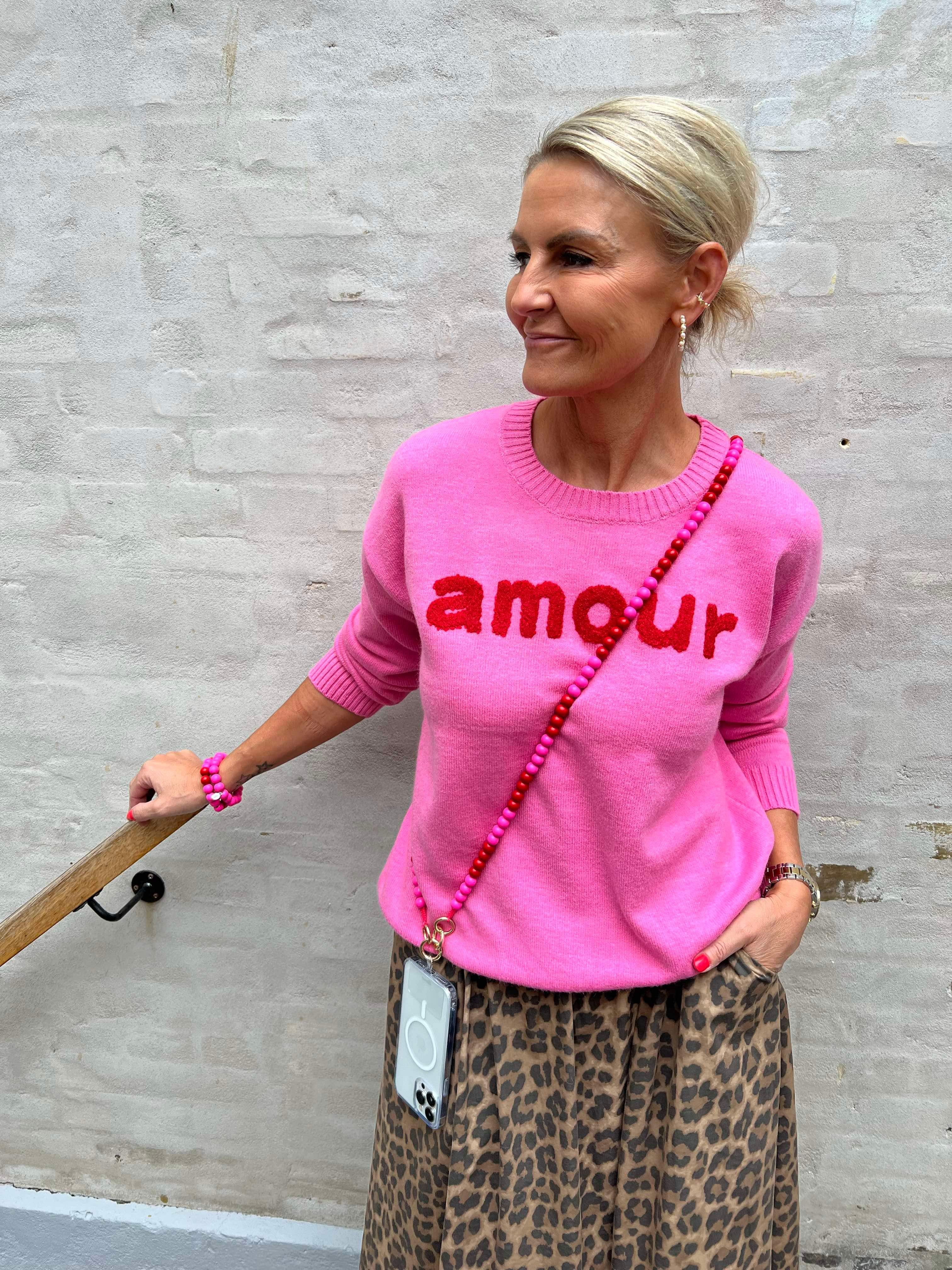 Amour knit pink/red