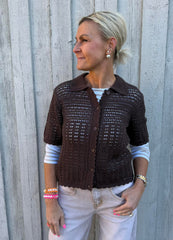 ROBIN 2/4 COLLAR CARDIGAN -  Bracken