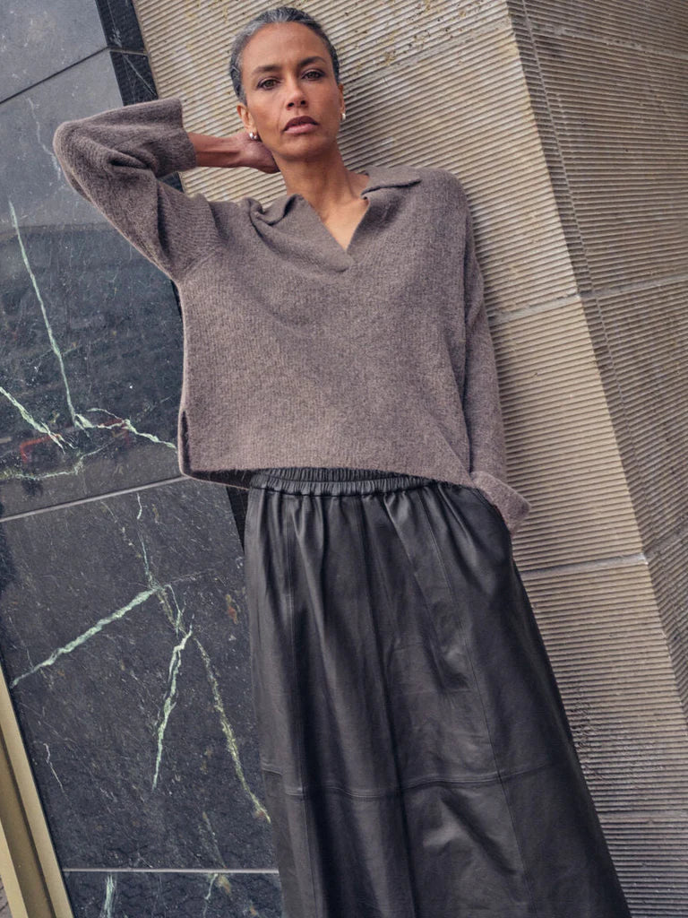 Thora Aidy Polo Knit - Falcon