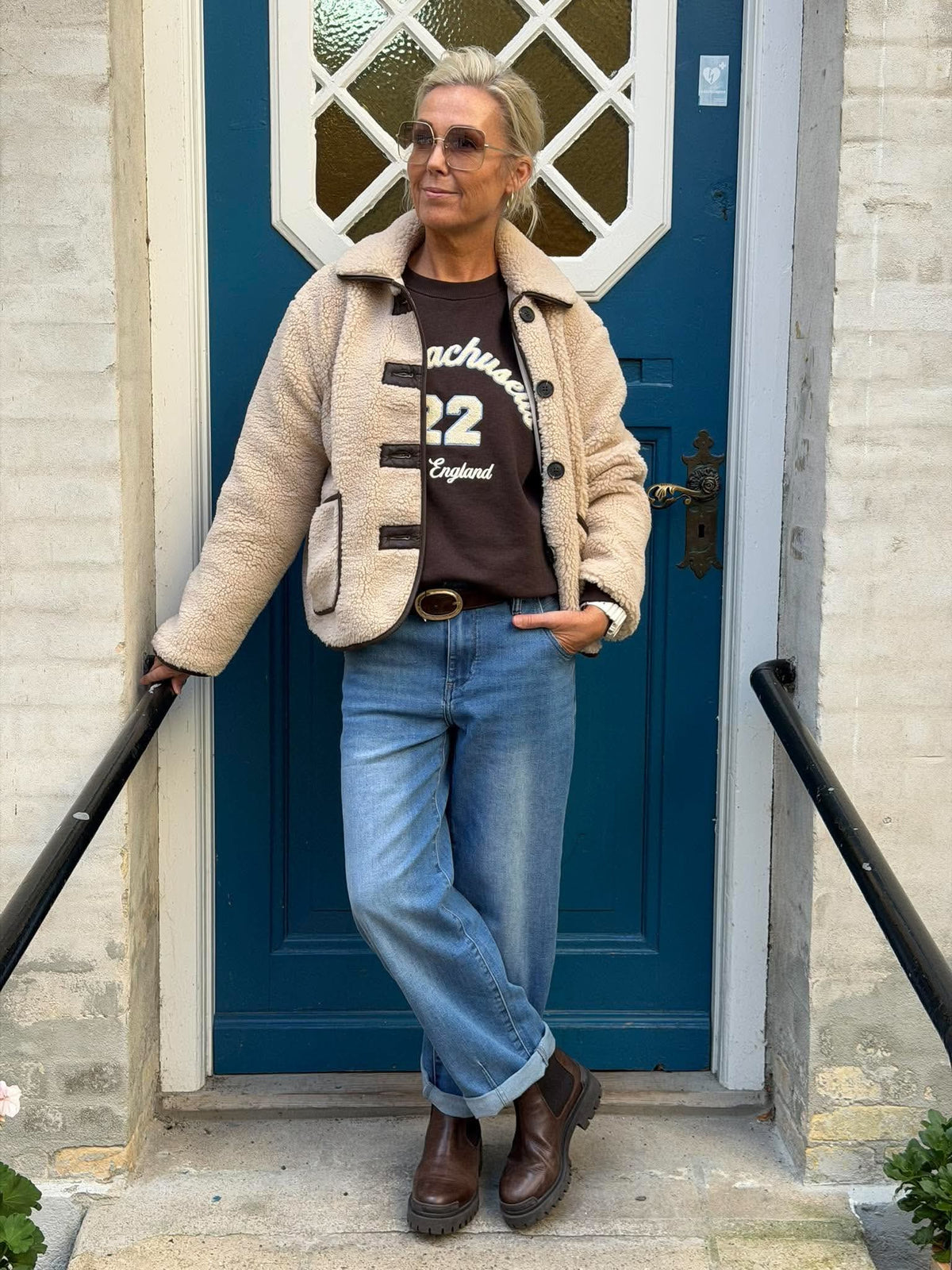 NOELLA TEDDY JACKET - Cement