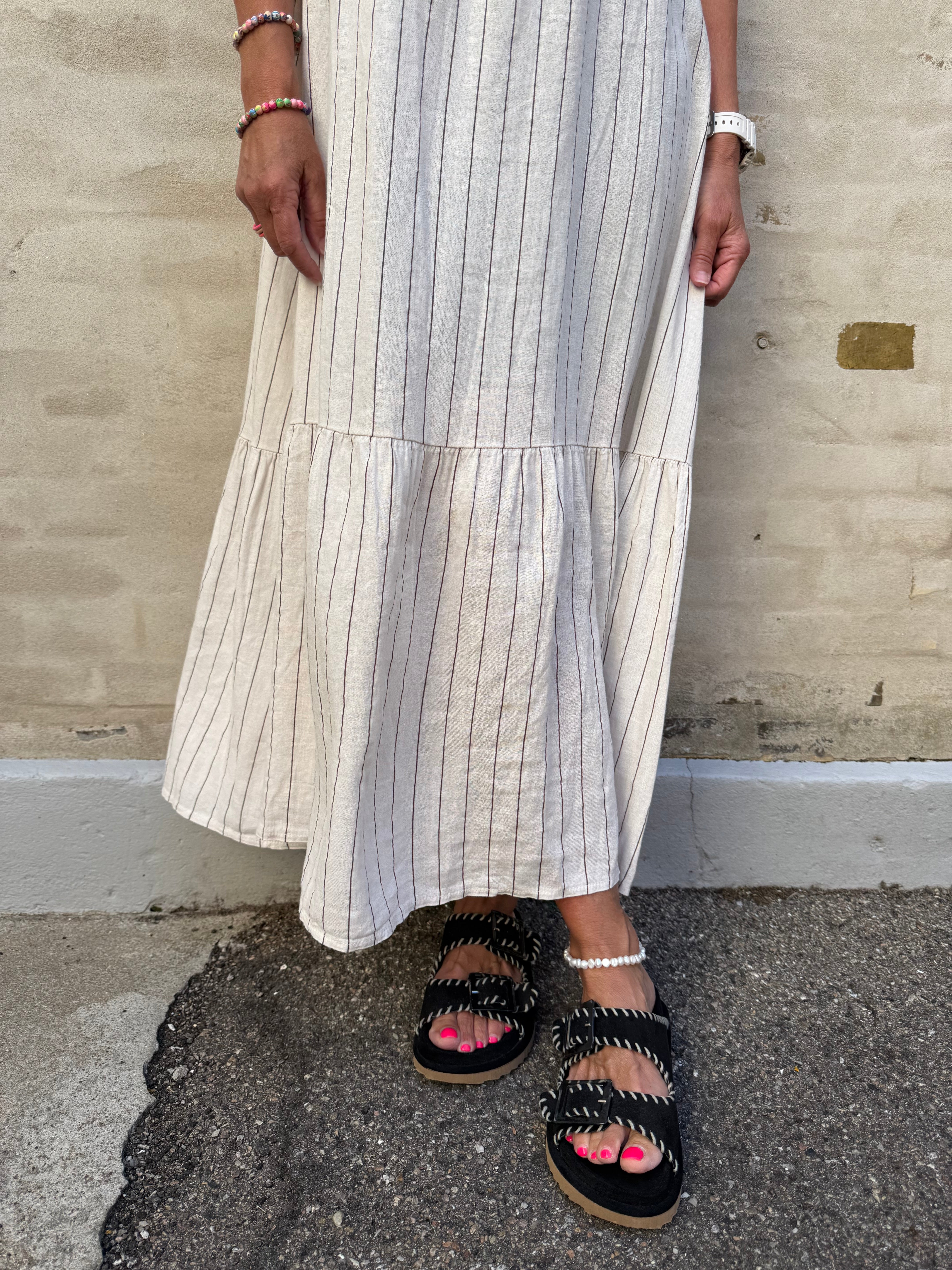Avenia Dress - Sabbia Stripe