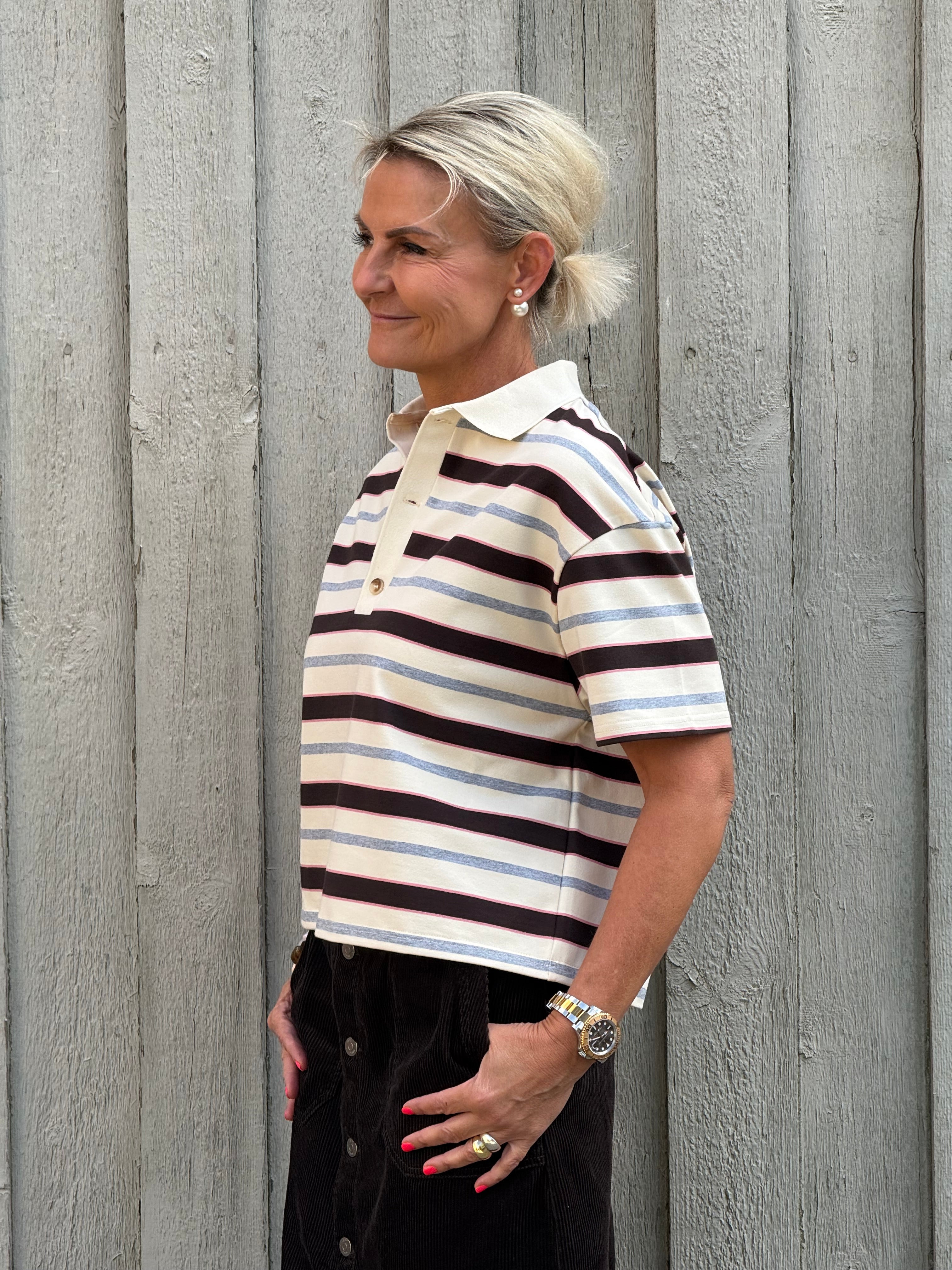 Vennera Triple Stripe Pikétröja - Grå