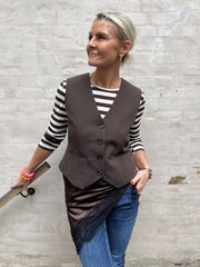 Vendetta Suit Waistcoat - Dark Brown