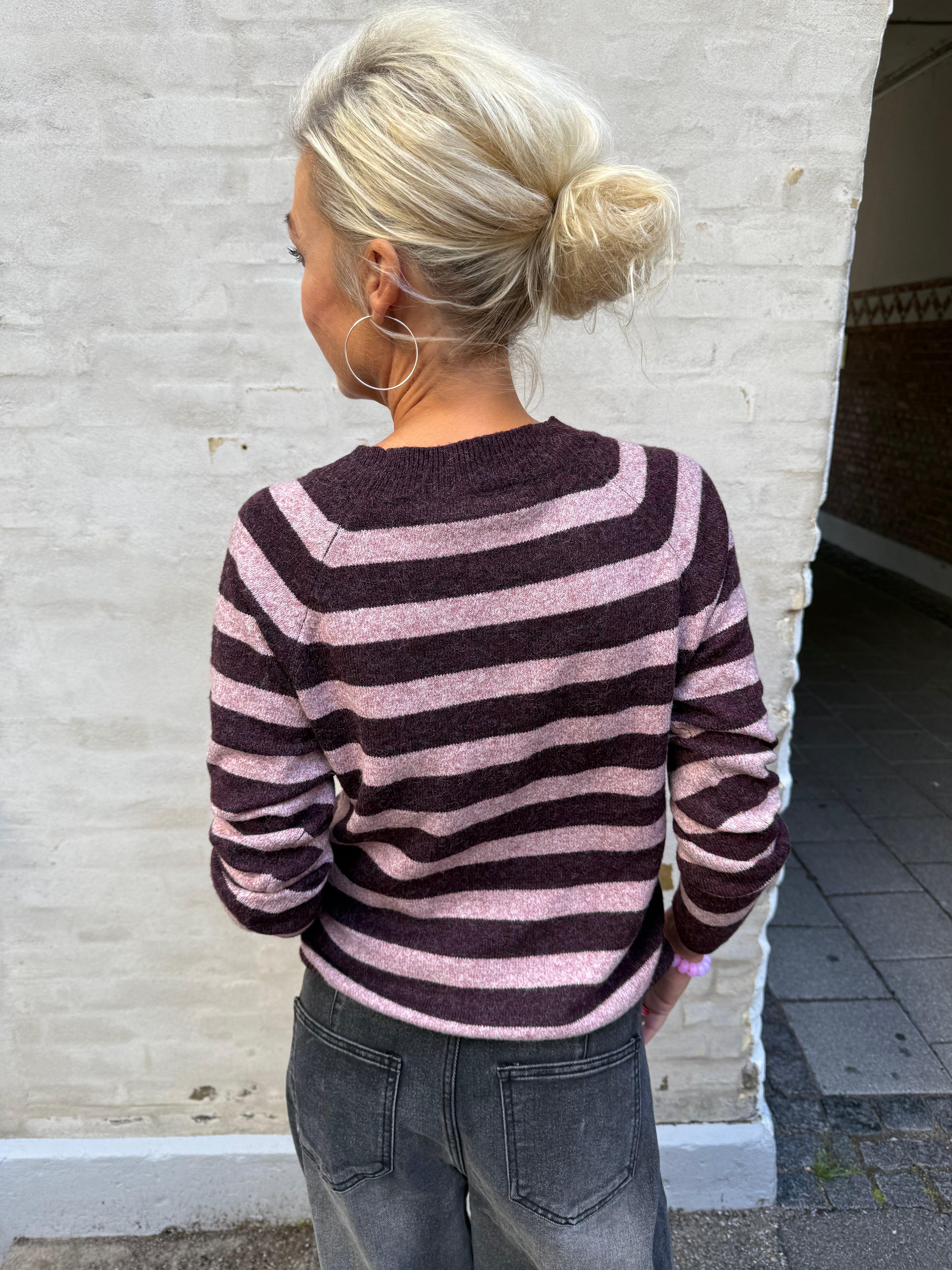 DOFFY O-NECK BLOUSE - Winetasting_W. ROSE BROWN