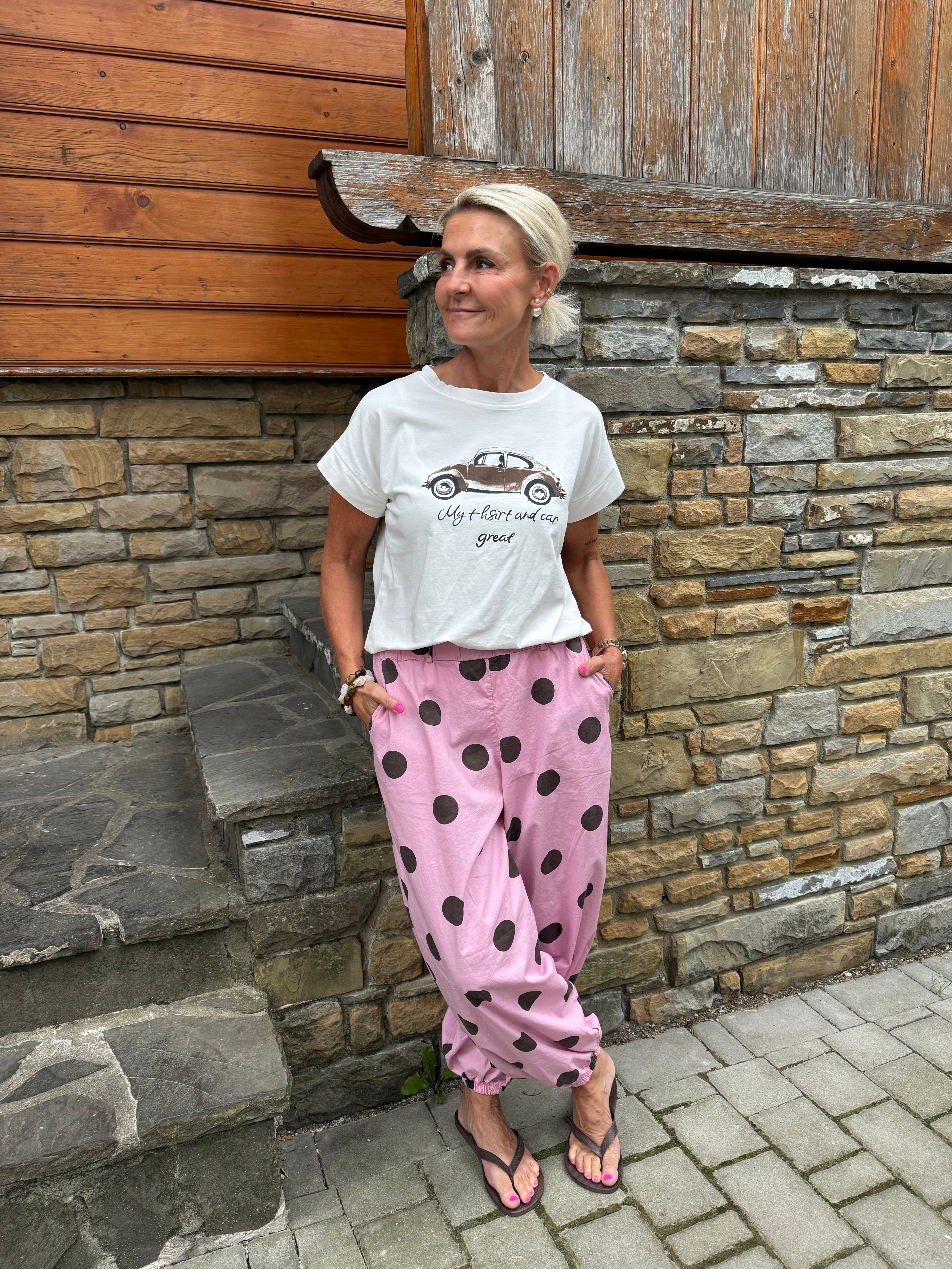 ALLY balloon pant - Rose Dot