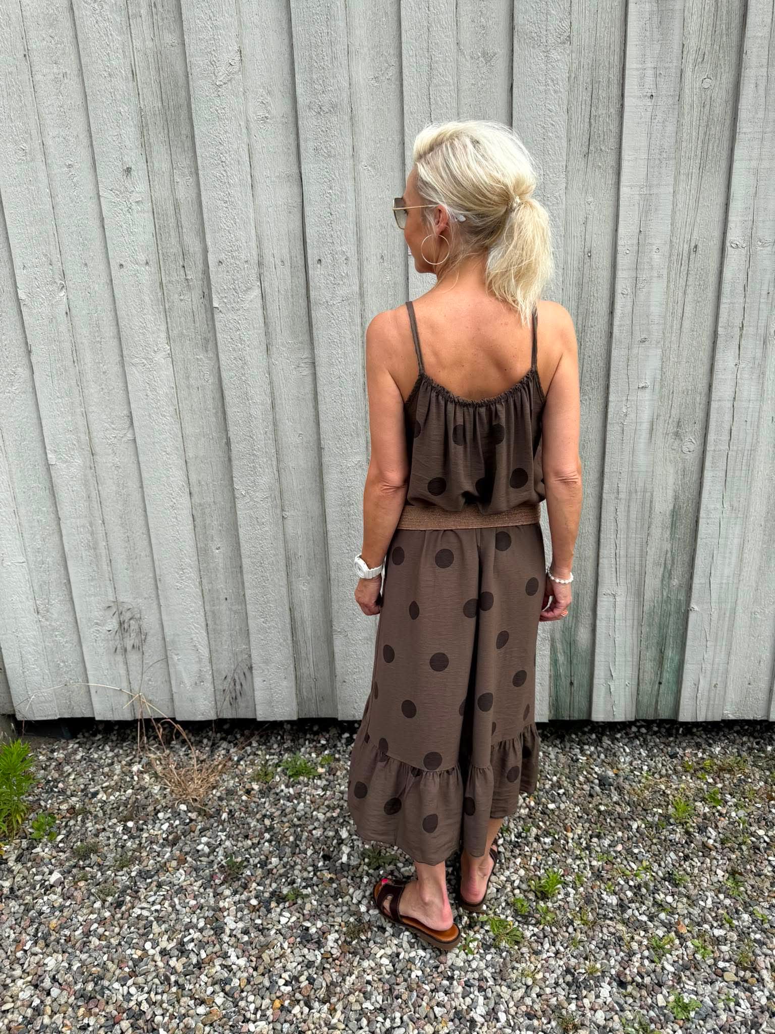 Dot Dress - Dark Brown