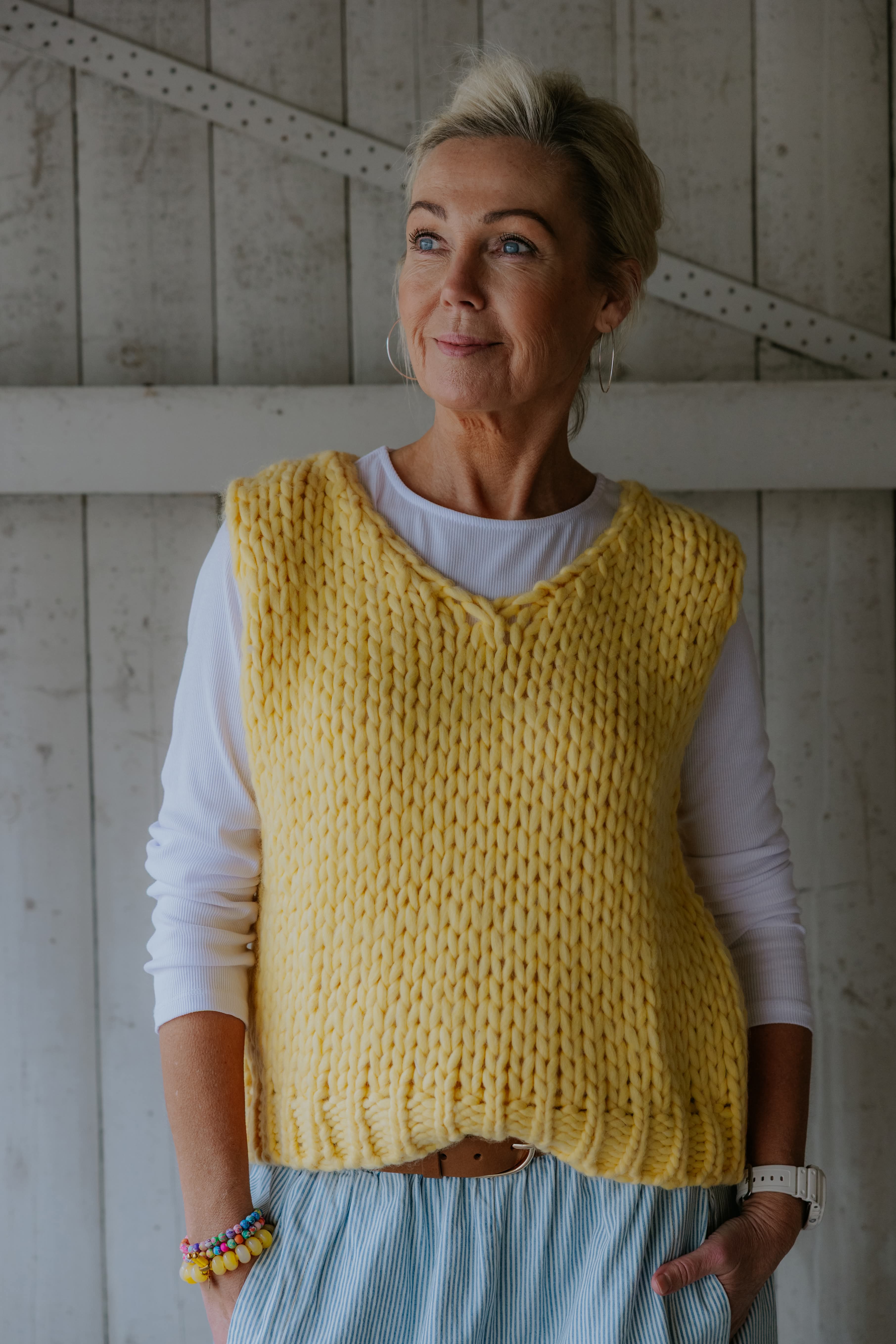 Rudi Knit Vest - Yellow