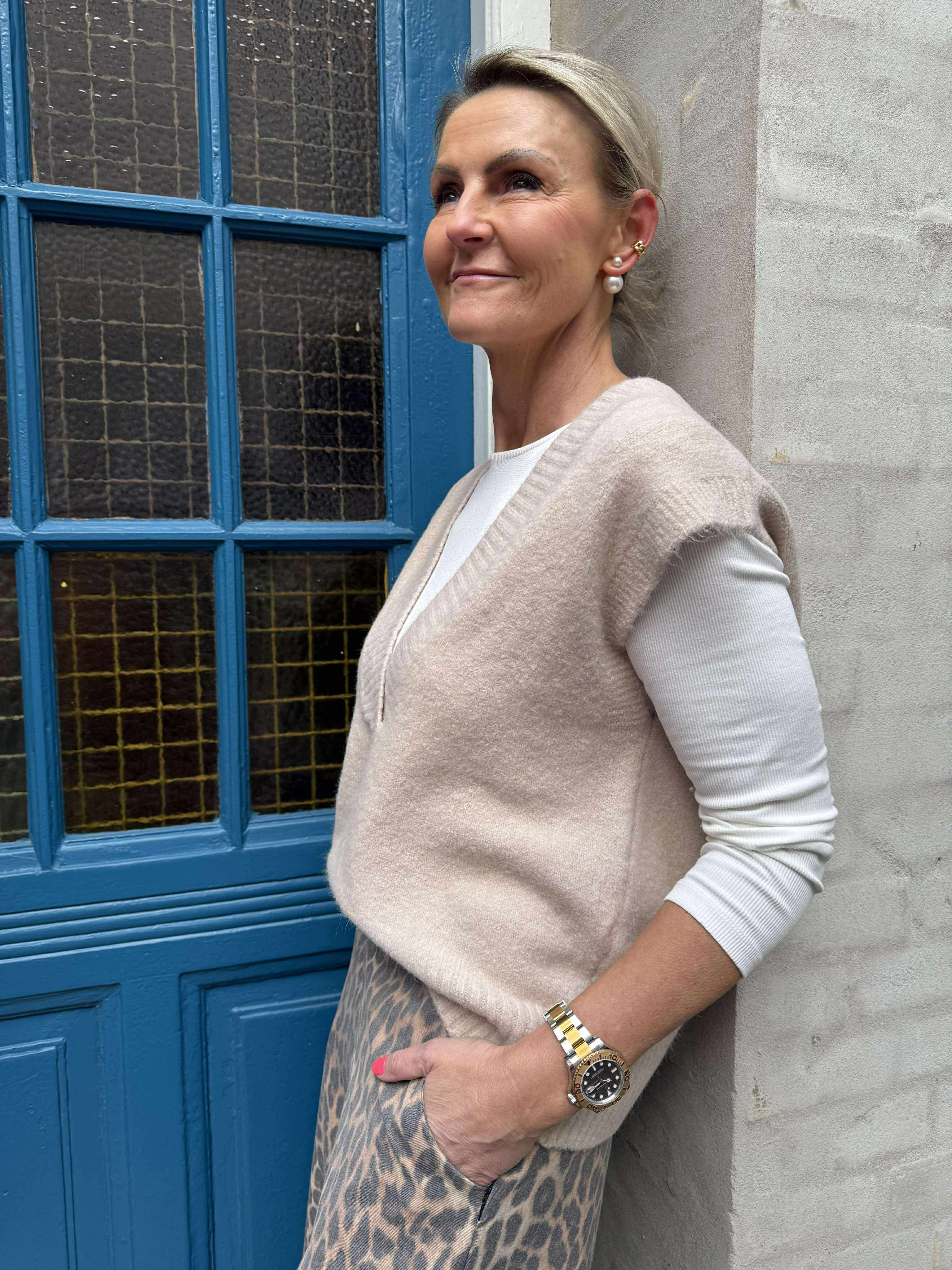 Lila Knit Vest - Beige