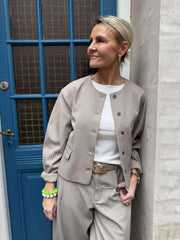 Aranti Structure Curve Jacket - Warm Grey