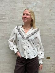 Degas Dot Blouse - Off White