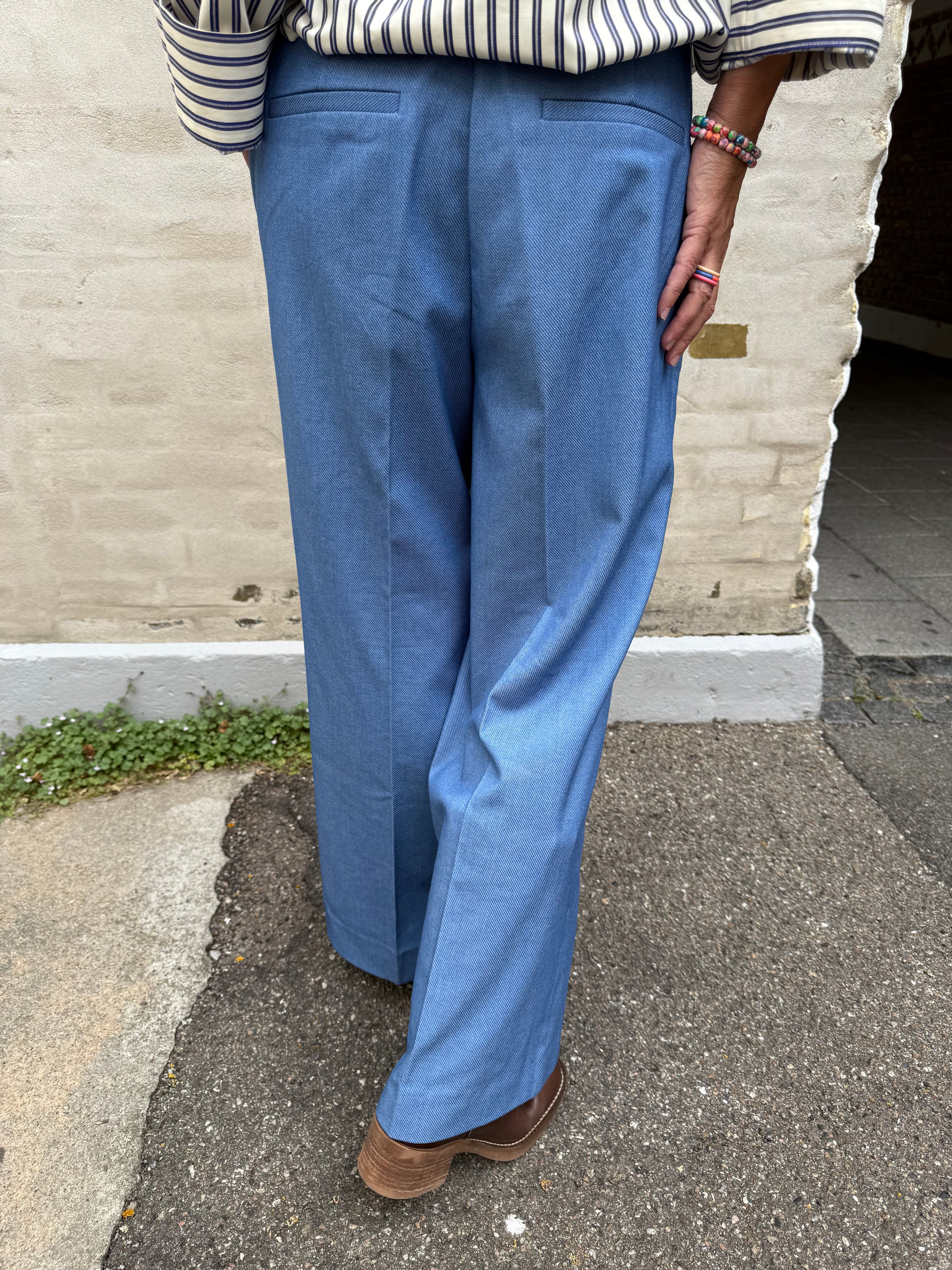Tobber Denim Wide Pant - Blue