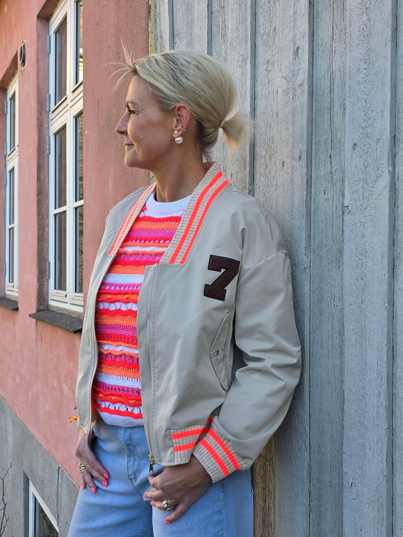 Sandy Bomber Jacket - Beige