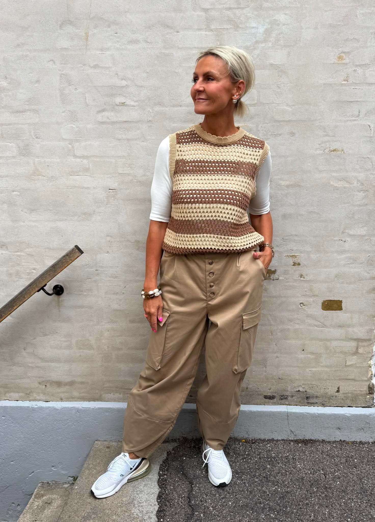Manga Vest - Beige/Brown