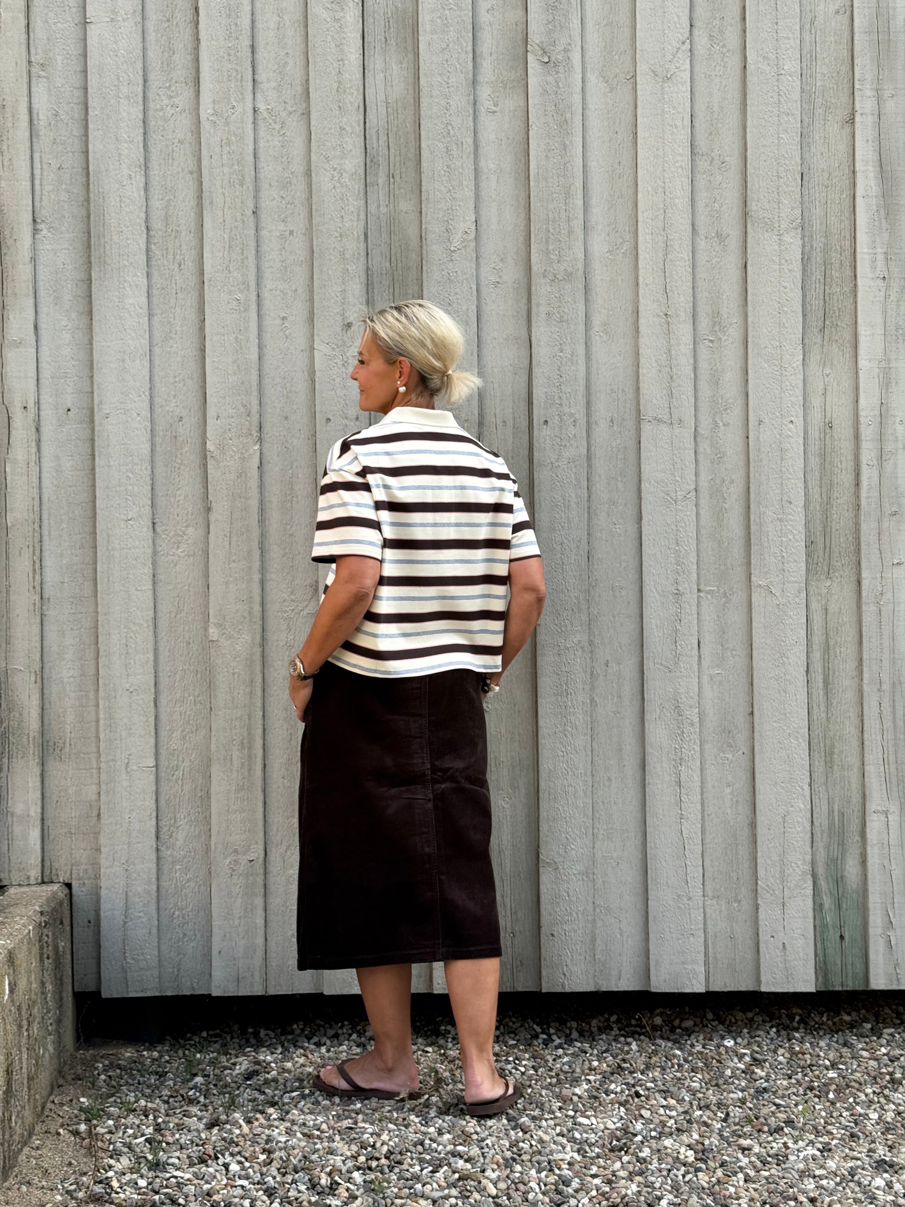 Vennera Triple Stripe Pikétröja - Grå