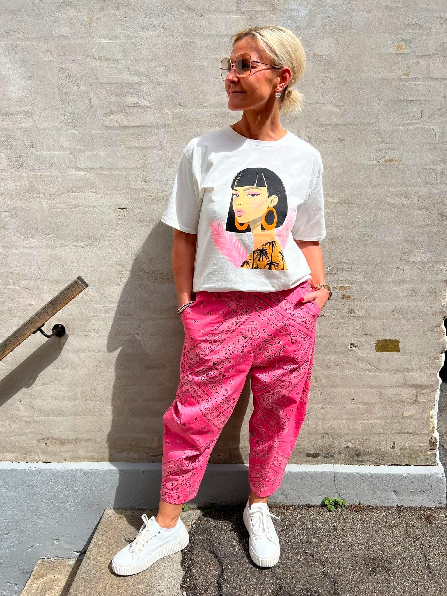 Bandana Pants - Pink