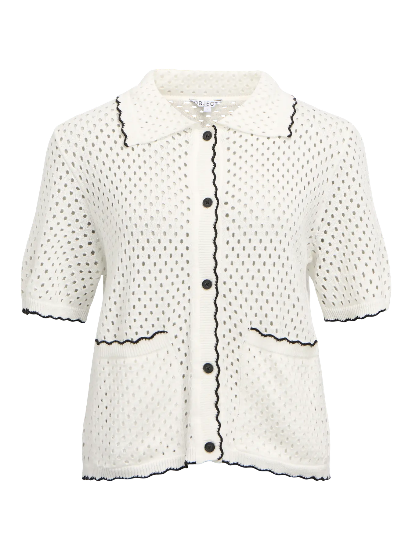 LYNEL CARDIGAN - Cloud Dancer Black