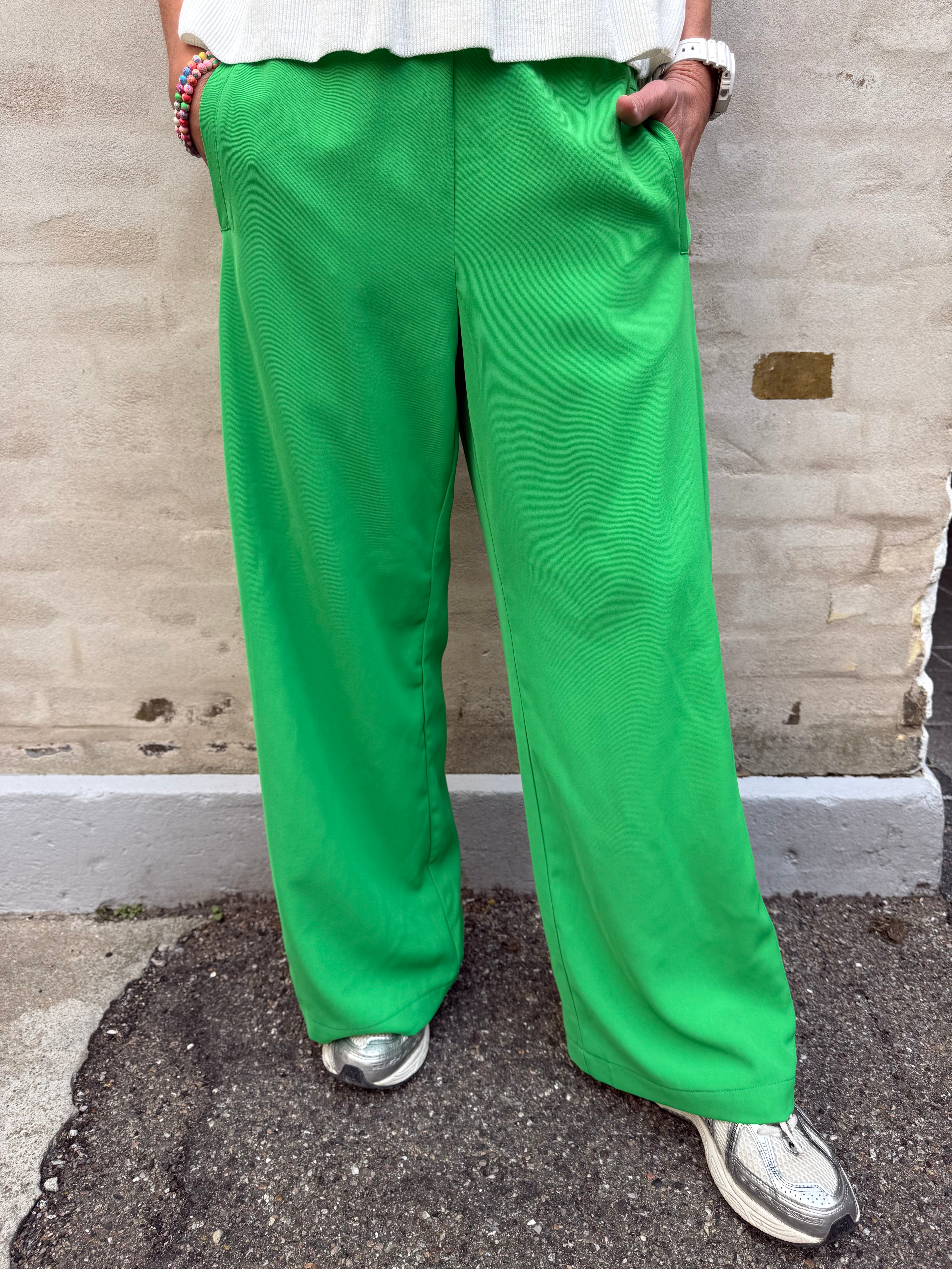 AminaCC zip Panel Pant - Grön