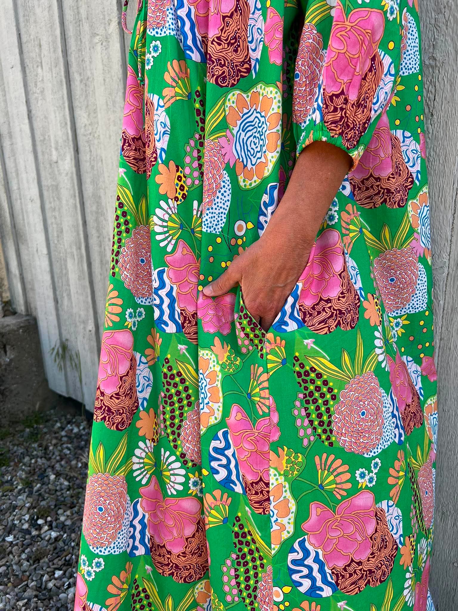 Capri Dress - Green Print