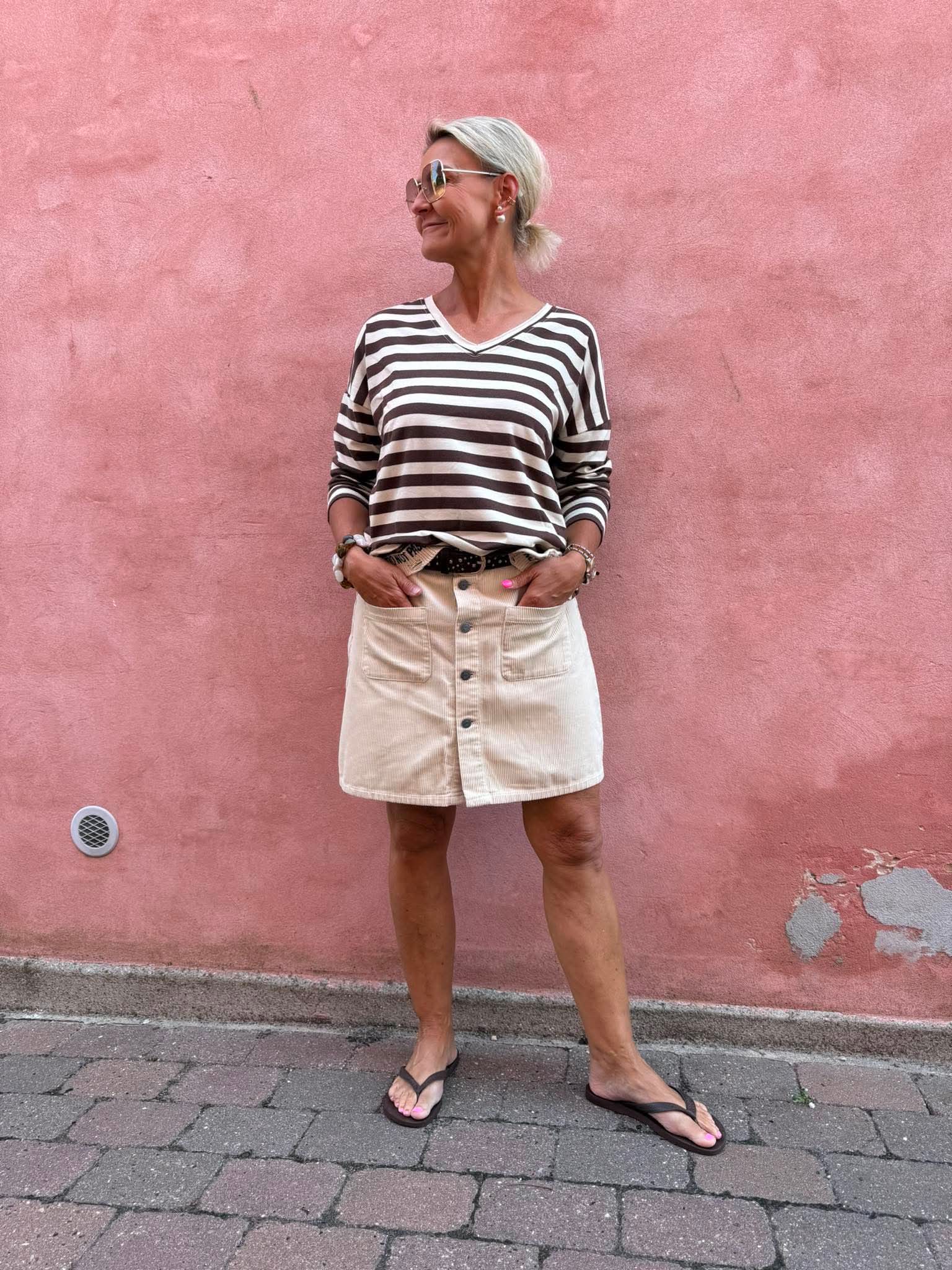 SHIRAZ CORDUROY SKIRT - Moonbeam