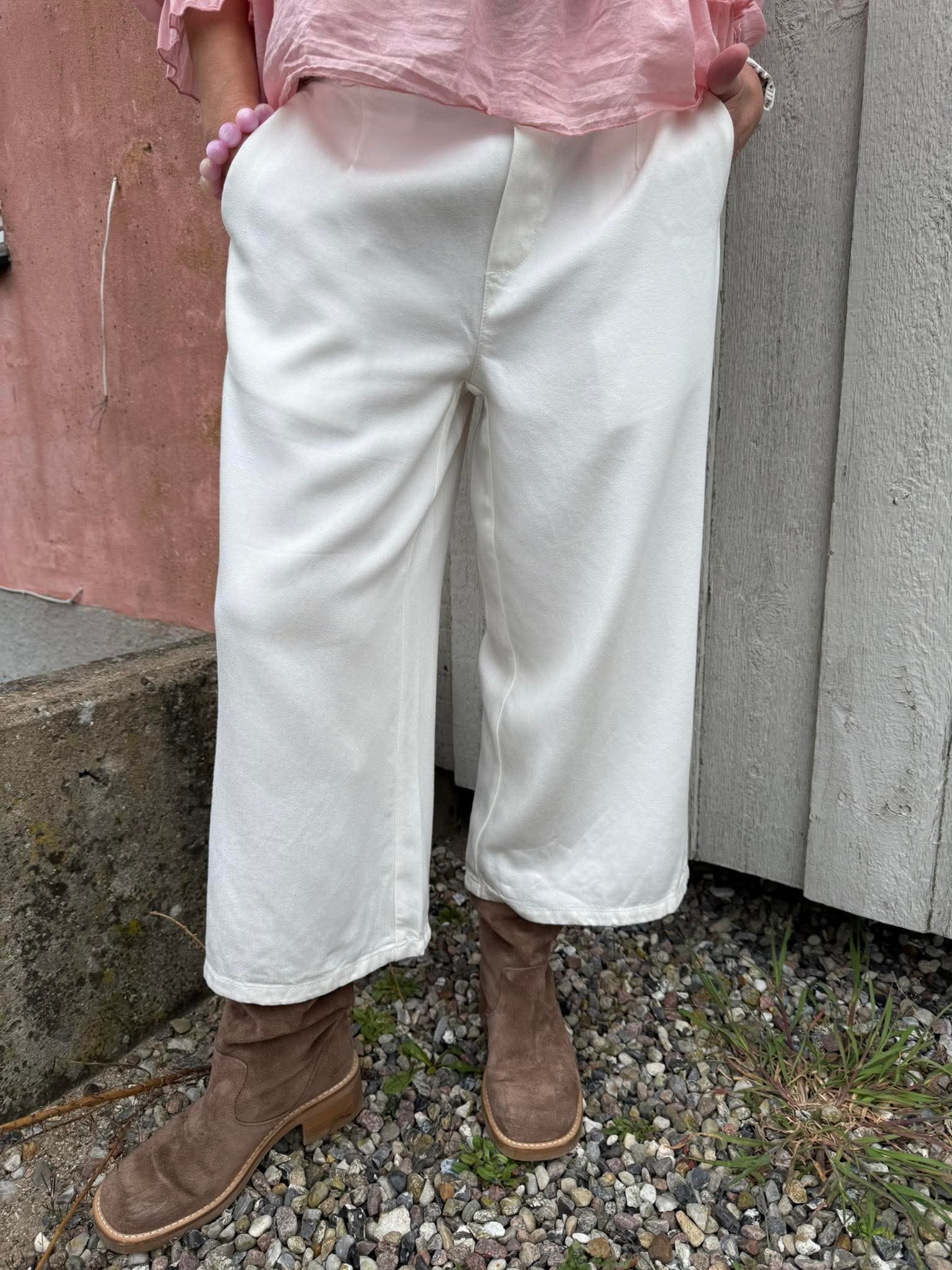 FRAME CULOTTE PANT - Cloud Dancer