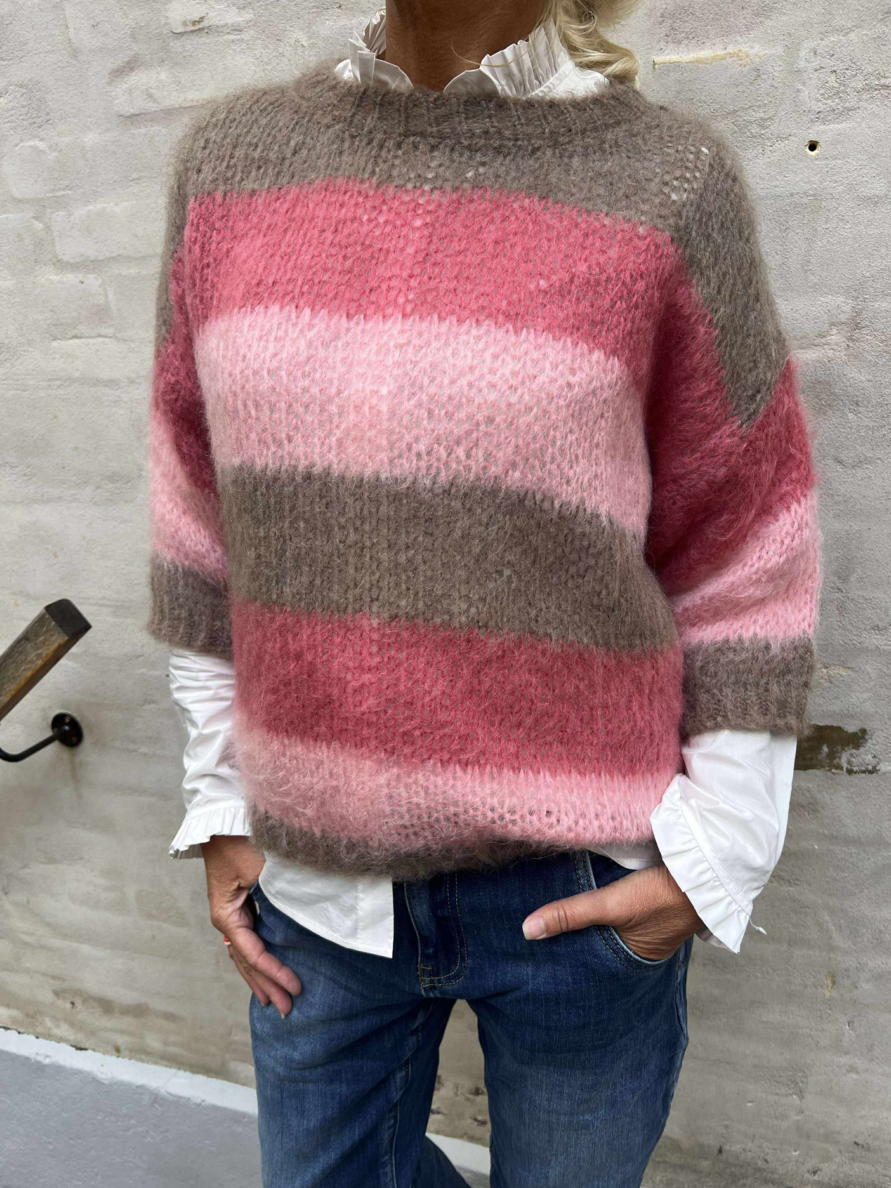 Lucia Knit - Brown/Rose